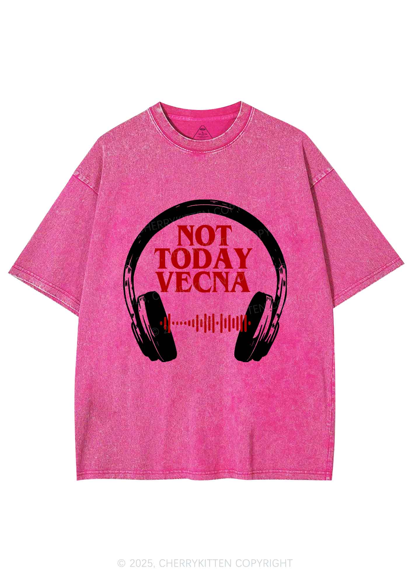 Custom Spotify Code Not Today Y2K Shirts Washed Tee Cherrykitten - Image 5
