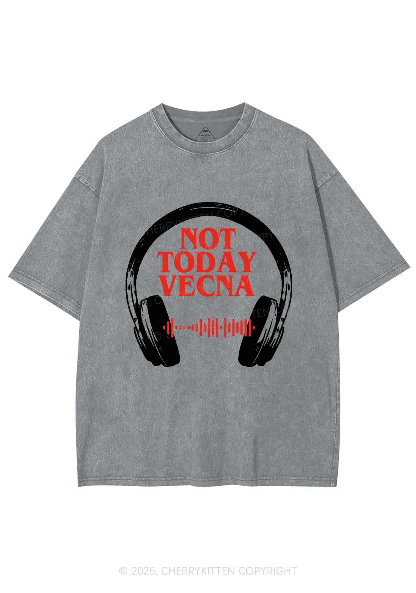 Custom Spotify Code Not Today Y2K Shirts Washed Tee Cherrykitten - Image 7