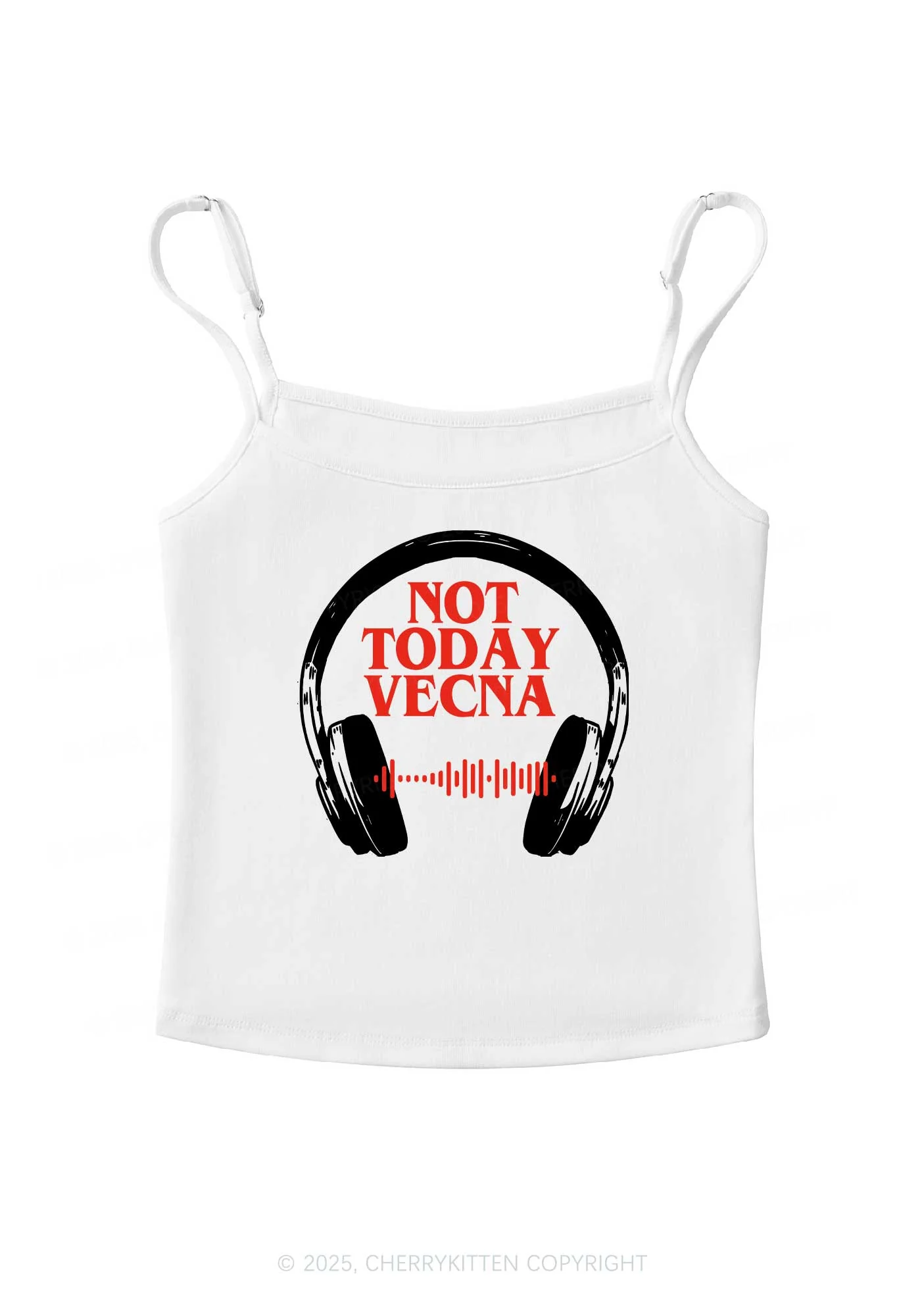 Custom Spotify Code Not Today Y2K Spaghetti Strap Cami Cherrykitten - Image 3