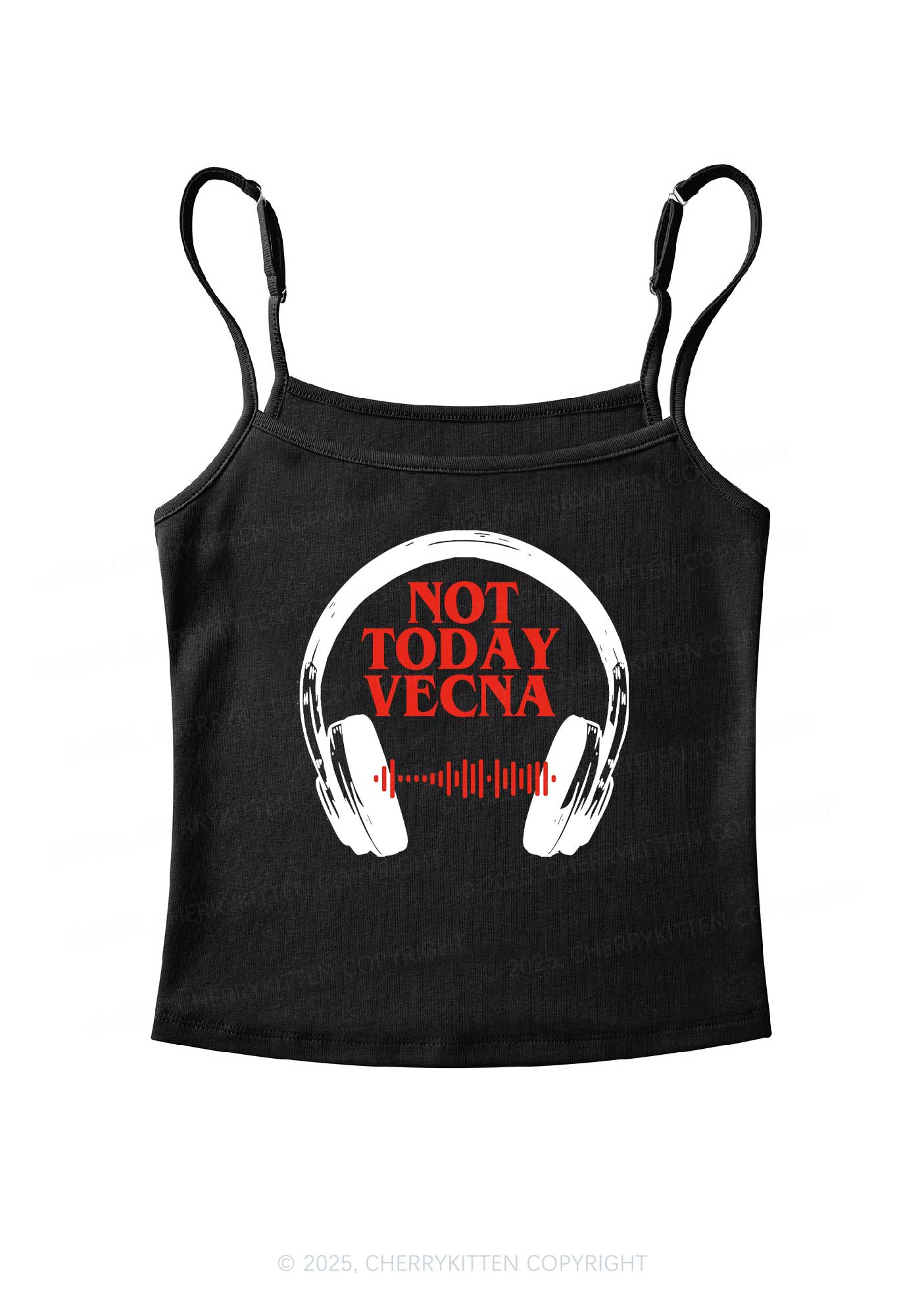 Custom Spotify Code Not Today Y2K Spaghetti Strap Cami Cherrykitten - Image 4
