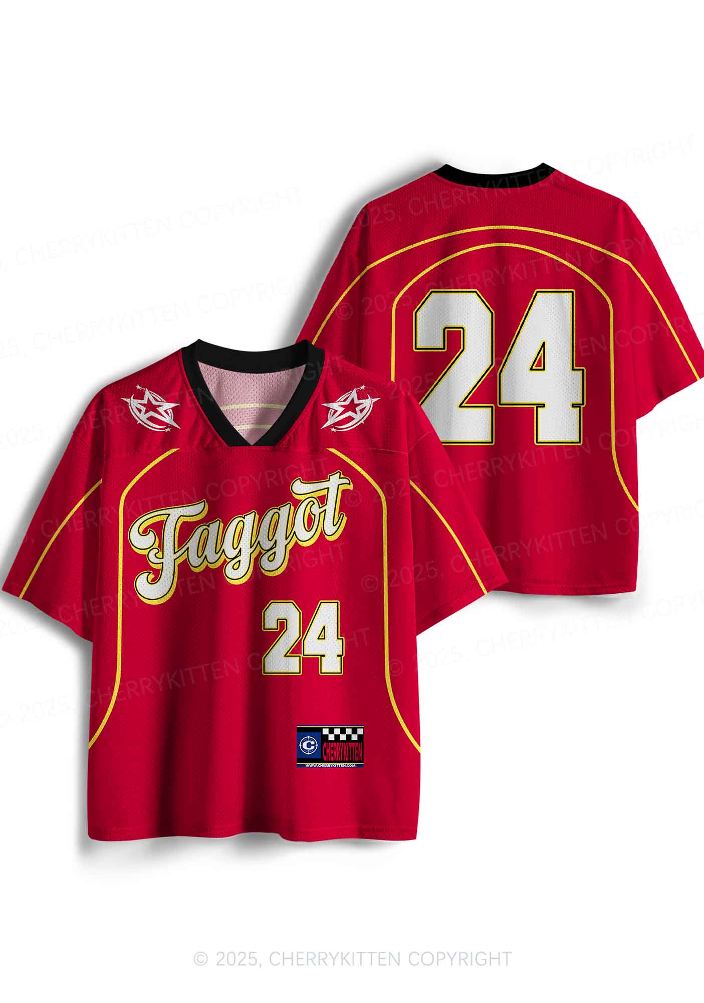 Custom Star Faggot Pride Y2K Sport Jersey Shirts Cherrykitten - Image 3
