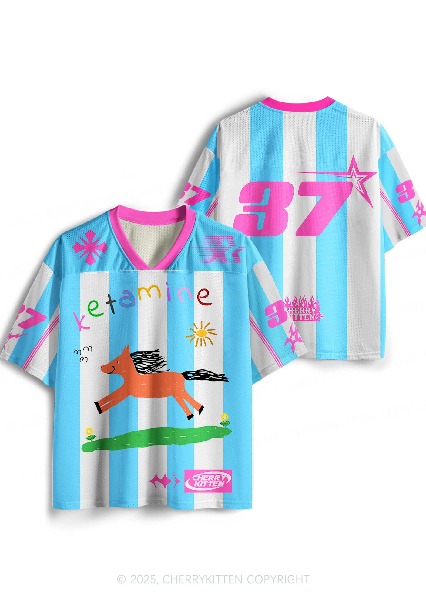 Custom Star Orange Pony Y2K Sport Jersey Shirts Cherrykitten - Image 3