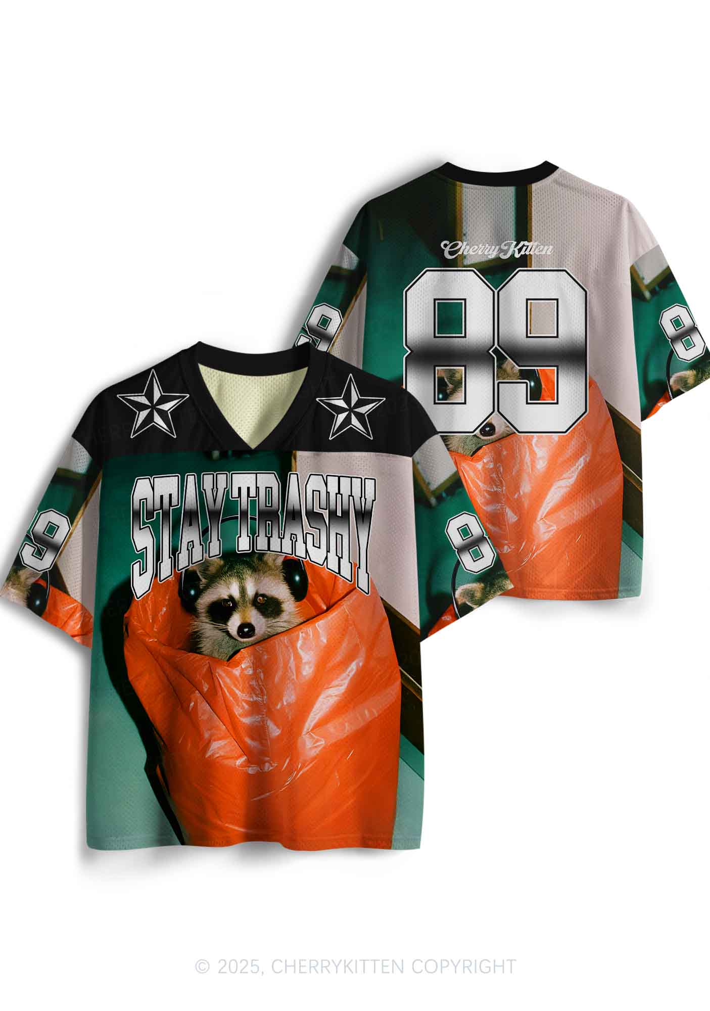 Custom Stay Trashy Y2K Sport Jersey Shirts Cherrykitten - Image 3