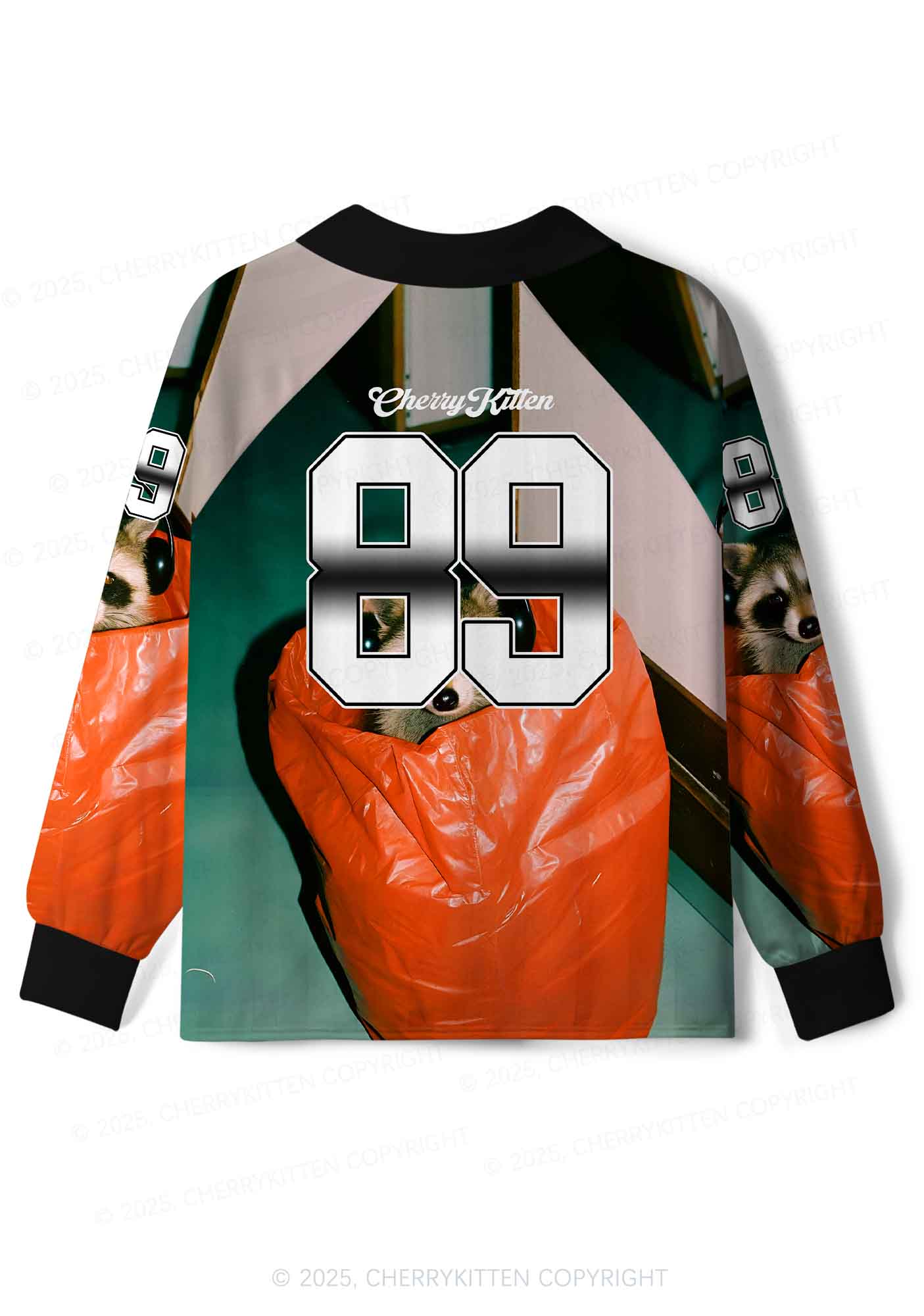 Custom Stay Trashy Y2K Sport Long Sleeve Jersey Shirts Cherrykitten - Image 2