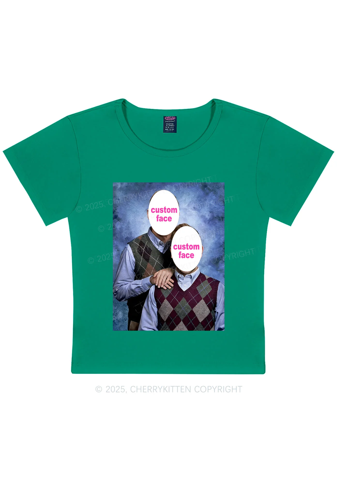 Custom Step Brothers Portrait Y2K Baby Tee Cherrykitten - Image 11