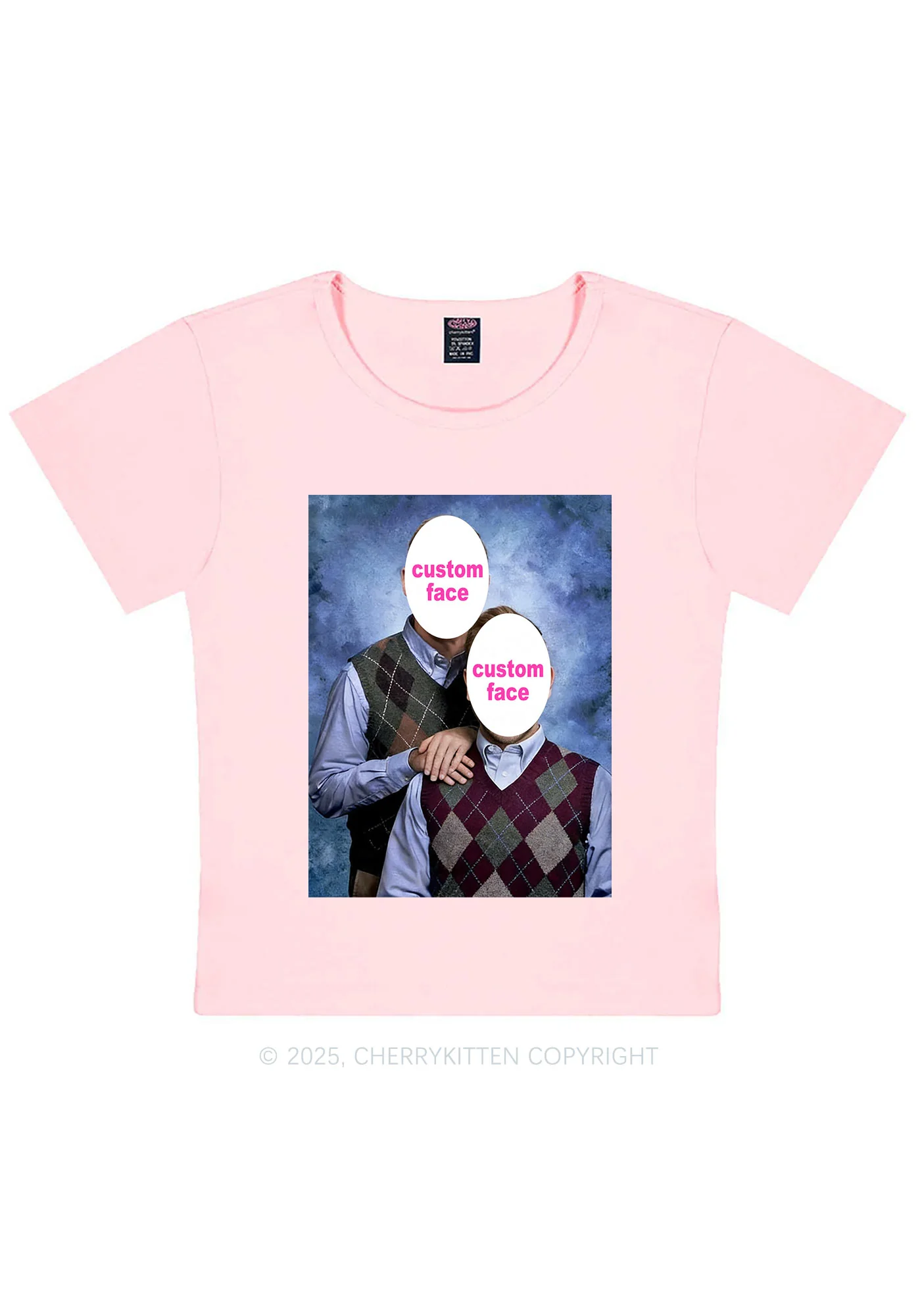 Custom Step Brothers Portrait Y2K Baby Tee Cherrykitten - Image 12