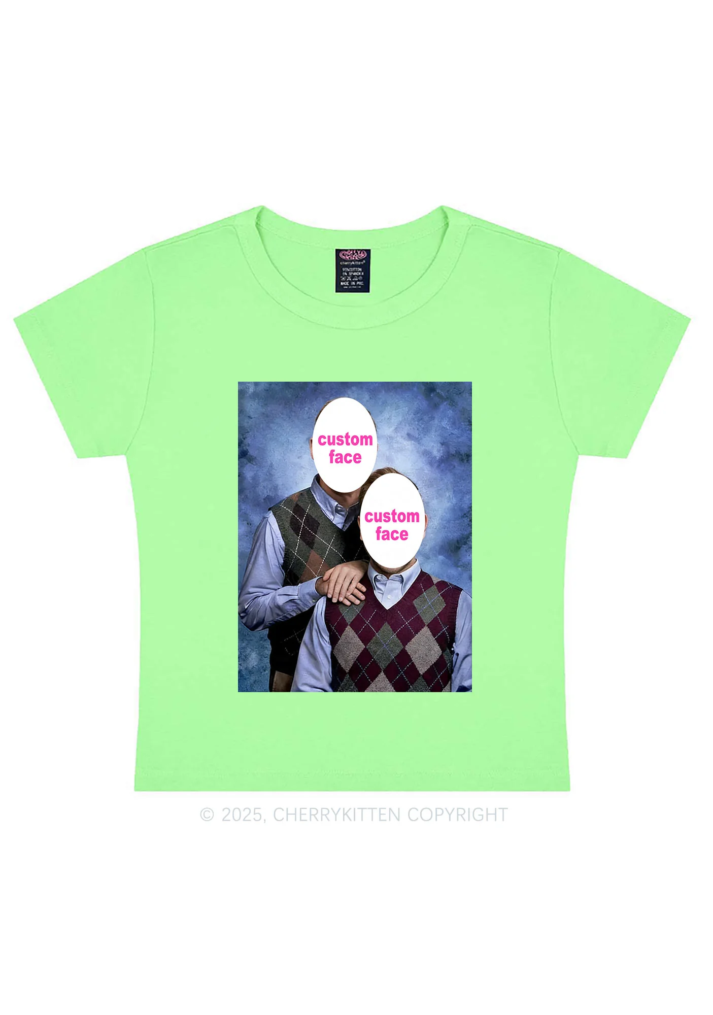 Custom Step Brothers Portrait Y2K Baby Tee Cherrykitten - Image 13