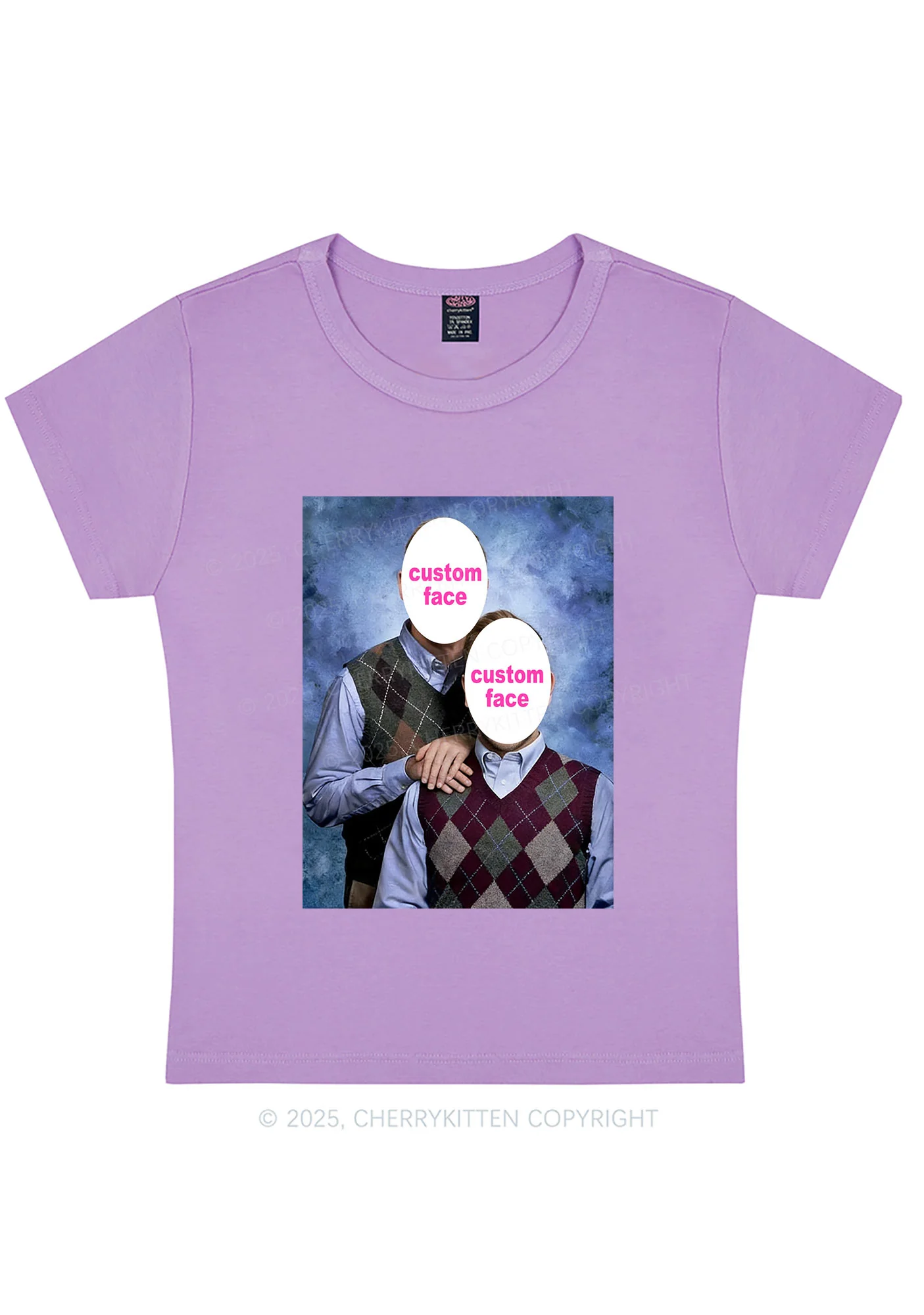 Custom Step Brothers Portrait Y2K Baby Tee Cherrykitten - Image 6