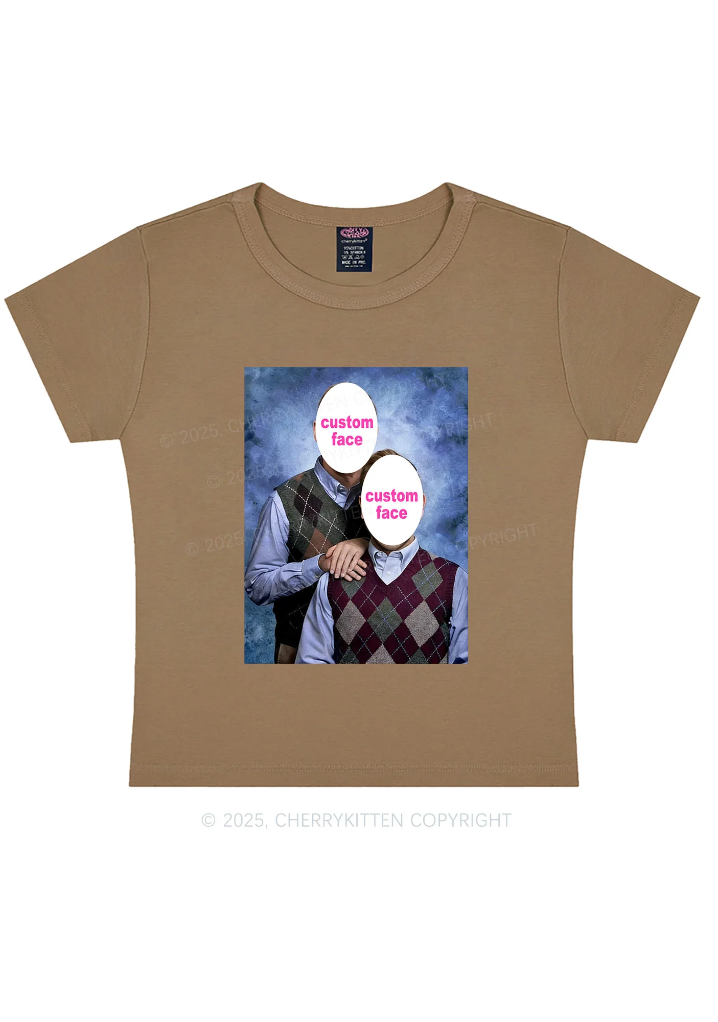 Custom Step Brothers Portrait Y2K Baby Tee Cherrykitten - Image 9