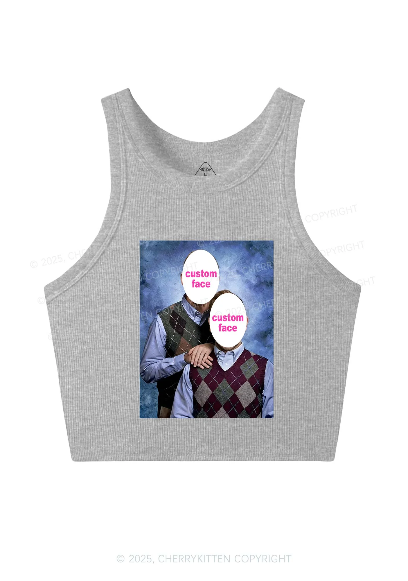 Custom Step Brothers Portrait Y2K Crop Tank Top Cherrykitten - Image 5