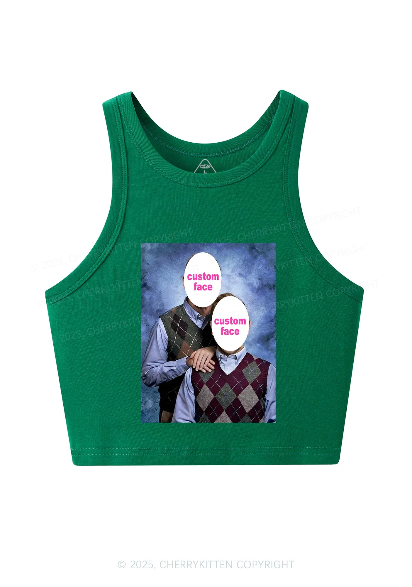 Custom Step Brothers Portrait Y2K Crop Tank Top Cherrykitten - Image 7