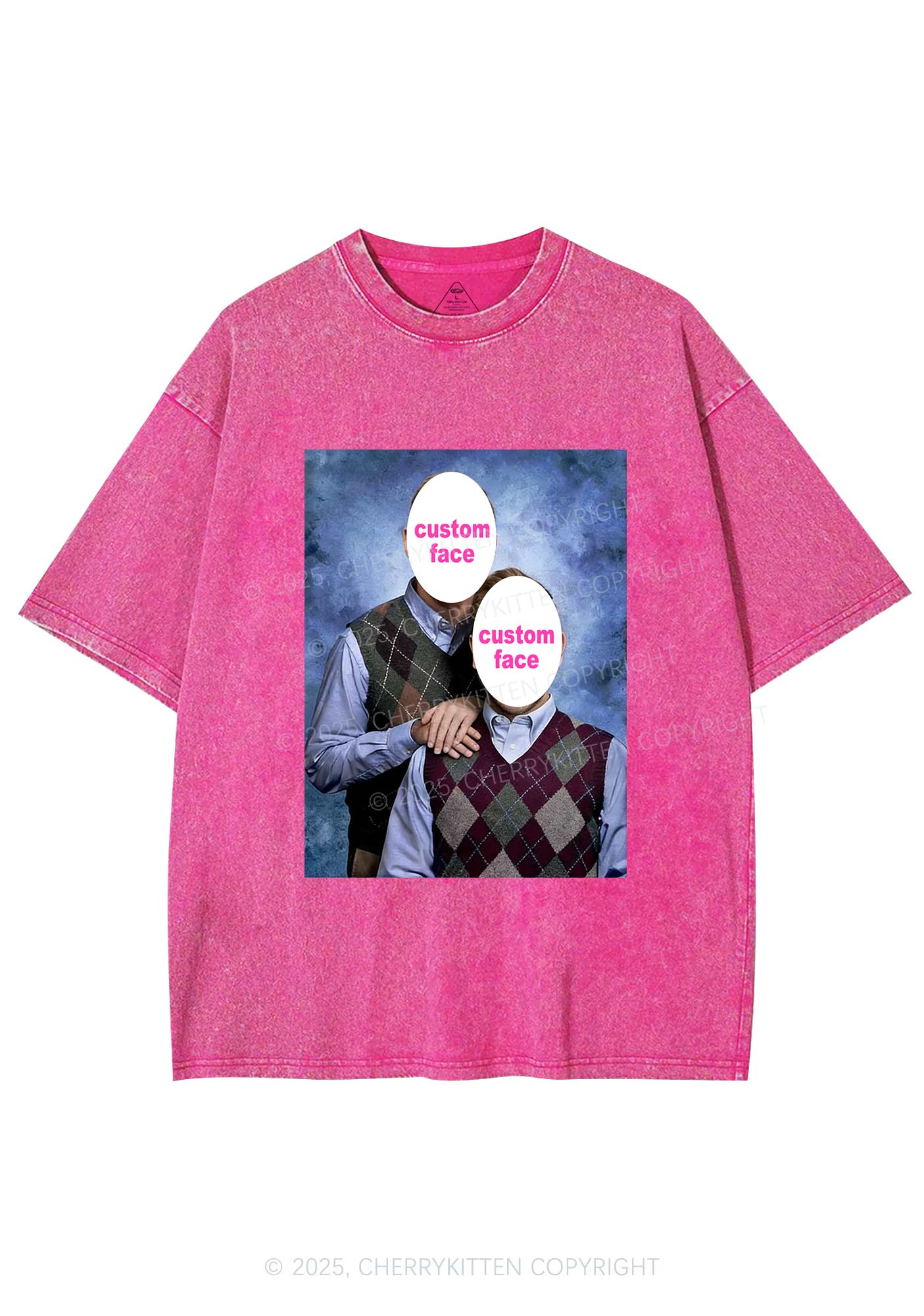 Custom Step Brothers Portrait Y2K Shirts Washed Tee Cherrykitten - Image 4