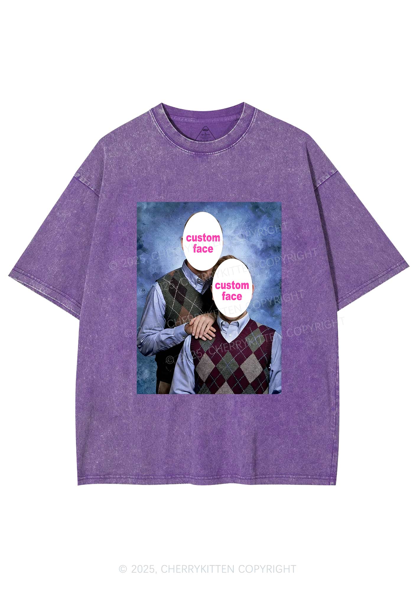 Custom Step Brothers Portrait Y2K Shirts Washed Tee Cherrykitten - Image 5