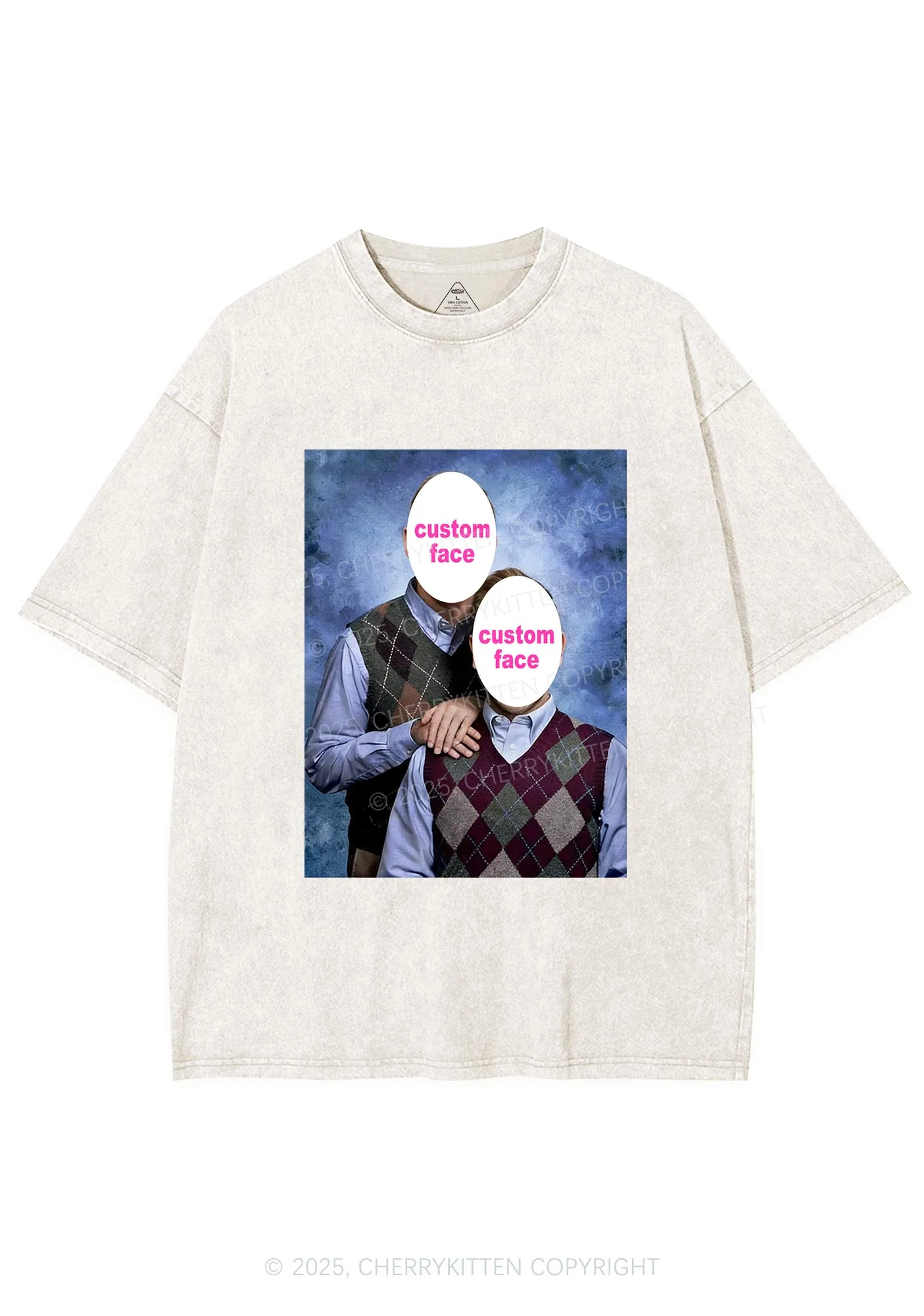 Custom Step Brothers Portrait Y2K Shirts Washed Tee Cherrykitten - Image 6