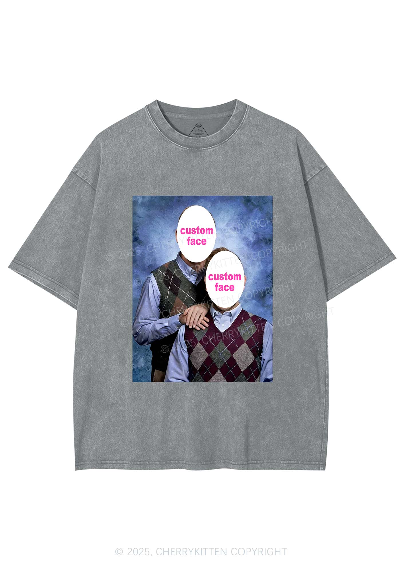 Custom Step Brothers Portrait Y2K Shirts Washed Tee Cherrykitten - Image 7