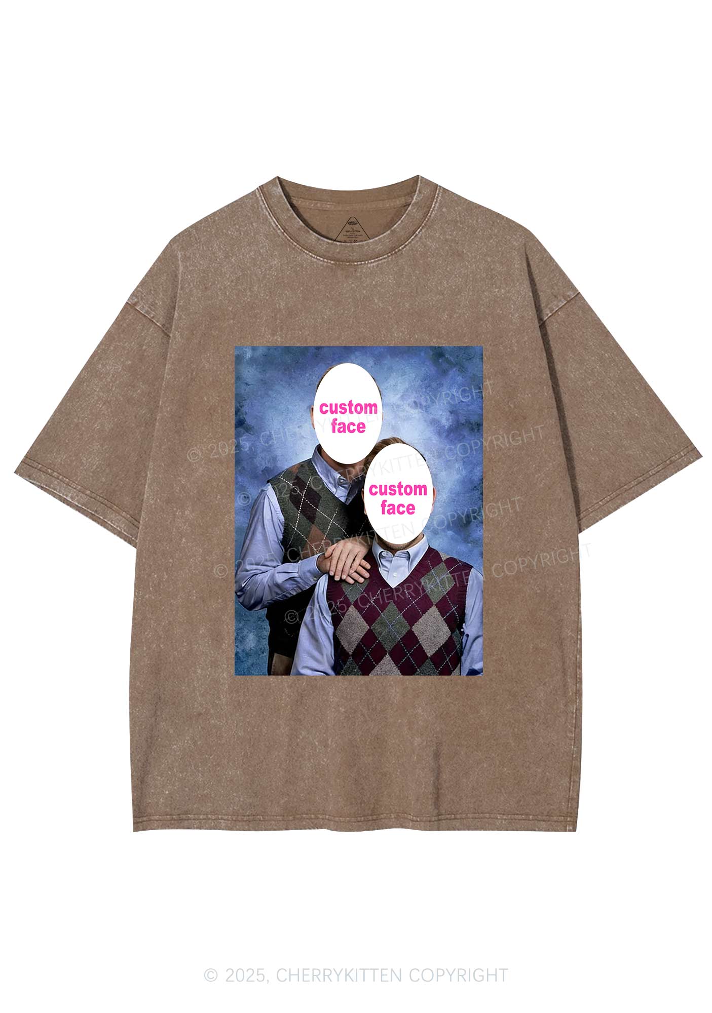 Custom Step Brothers Portrait Y2K Shirts Washed Tee Cherrykitten - Image 8