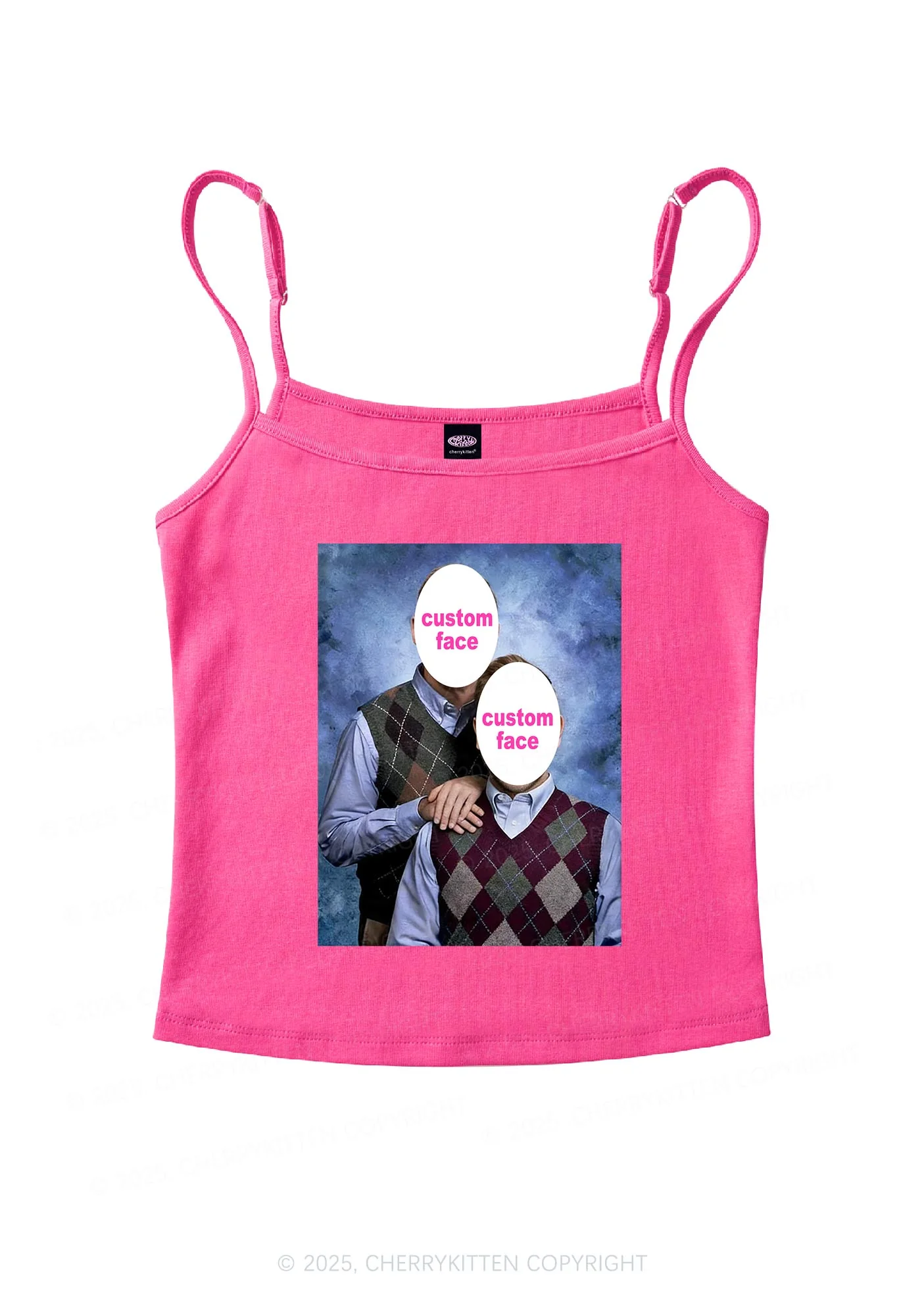 Custom Step Brothers Portrait Y2K Spaghetti Strap Cami Cherrykitten - Image 5