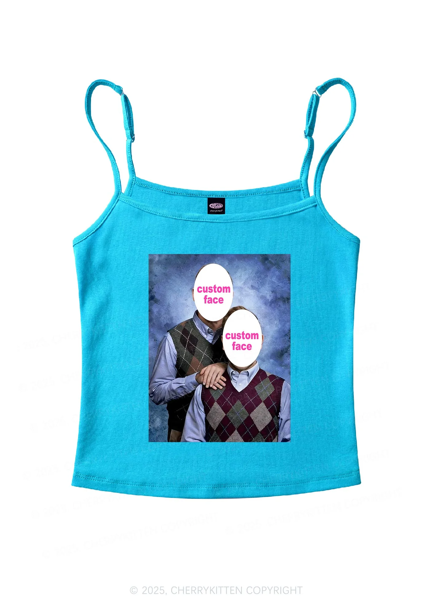 Custom Step Brothers Portrait Y2K Spaghetti Strap Cami Cherrykitten - Image 6