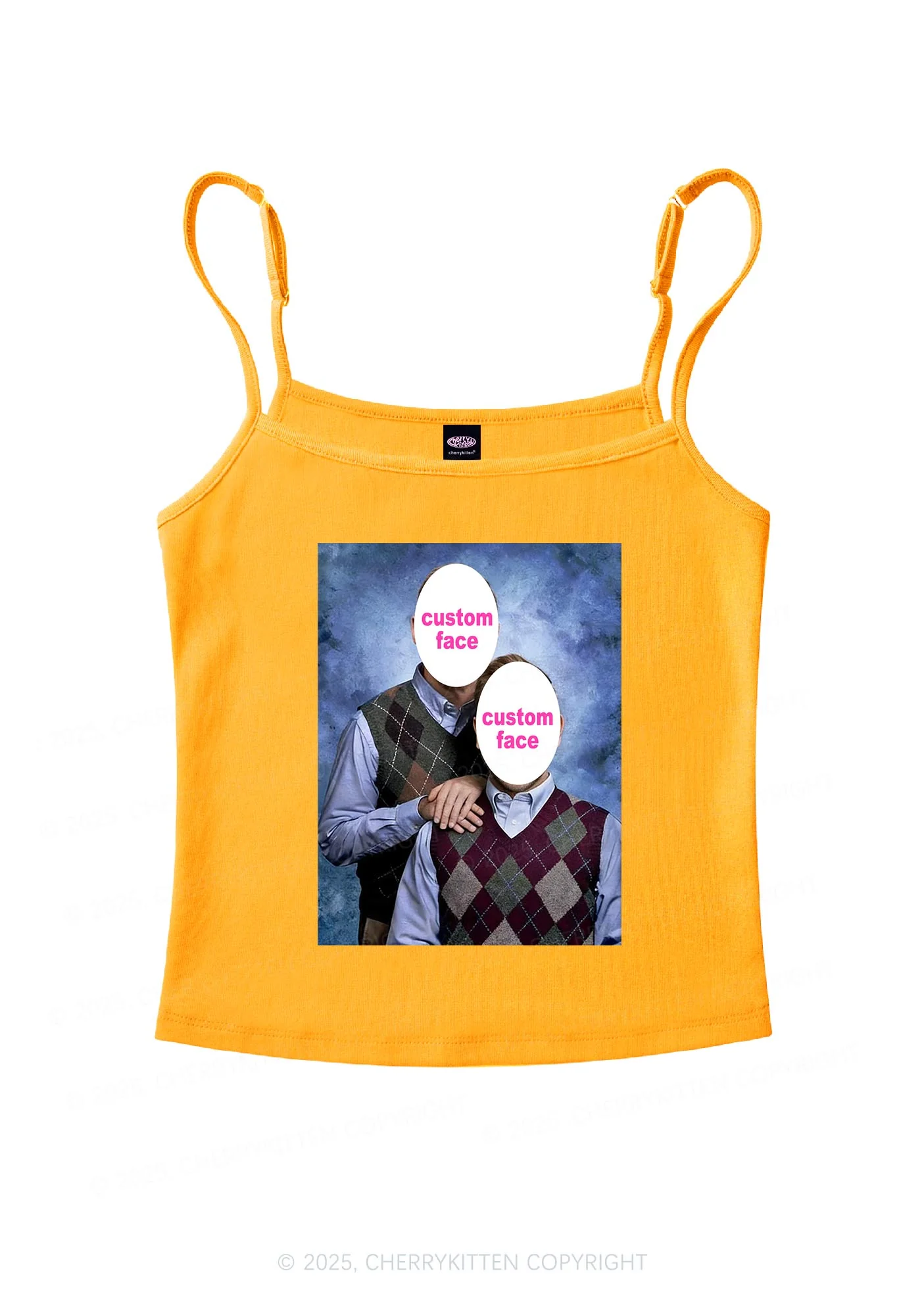 Custom Step Brothers Portrait Y2K Spaghetti Strap Cami Cherrykitten - Image 7