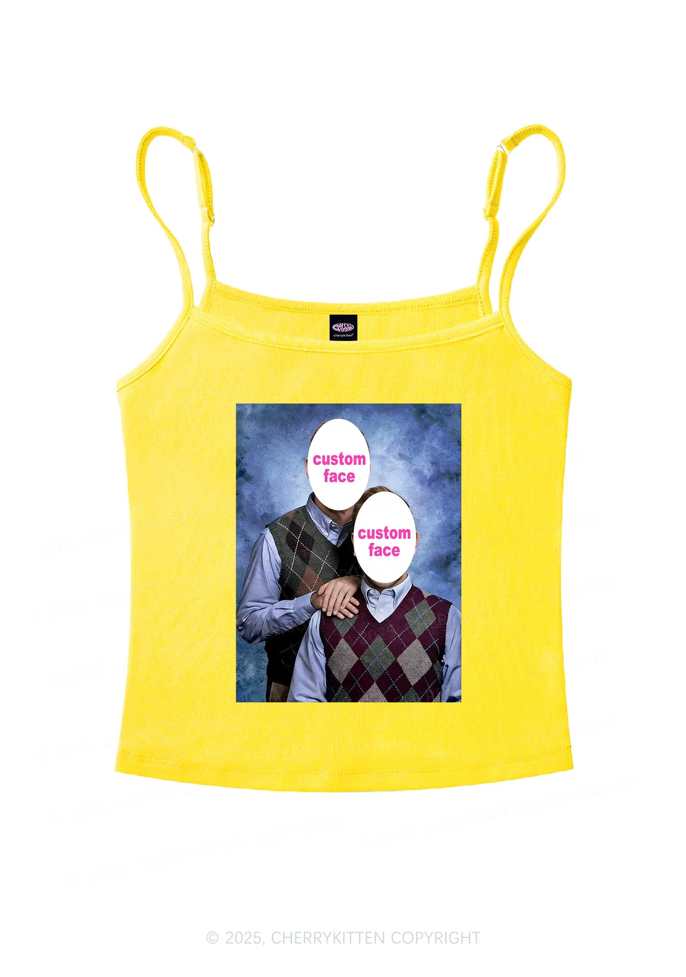 Custom Step Brothers Portrait Y2K Spaghetti Strap Cami Cherrykitten - Image 8