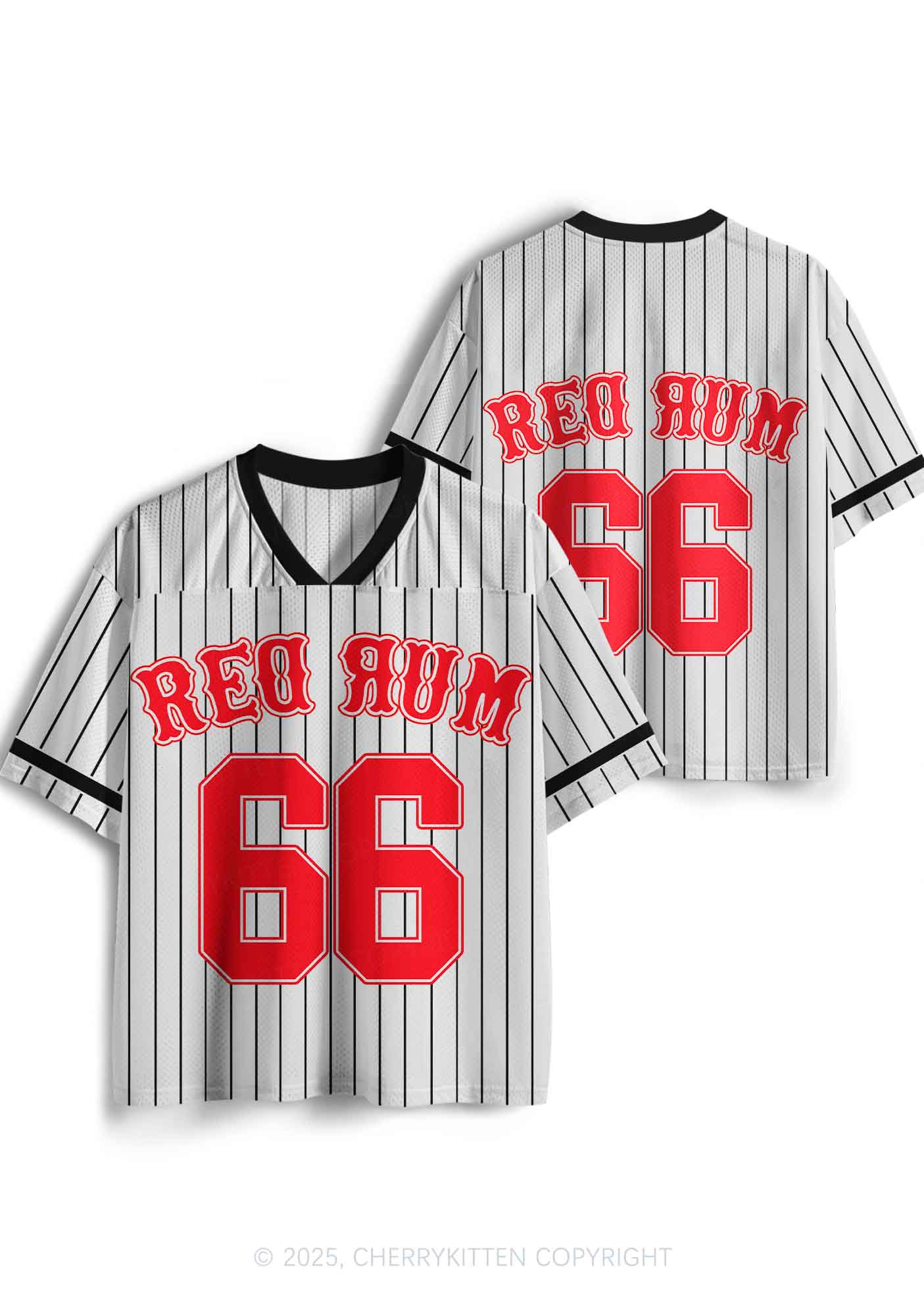 Custom Striped Red Rum Y2K Sport Jersey Shirts Cherrykitten - Image 3