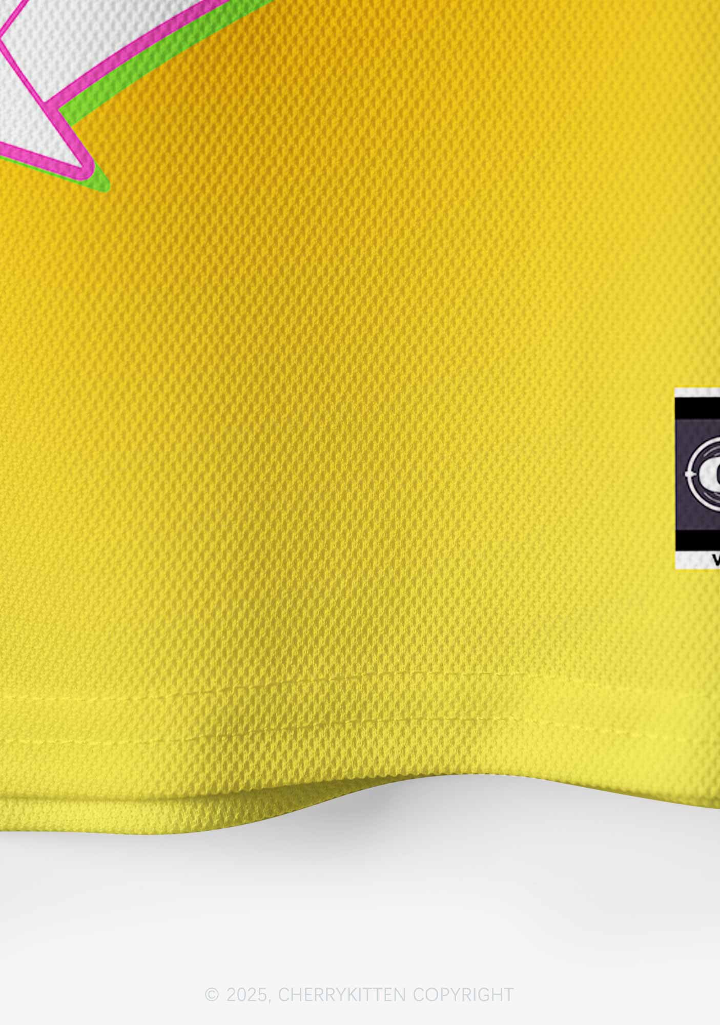Custom Sunny?Yellow Cxxt Star Y2K Crop Sport Jersey Shirts Cherrykitten - Image 5