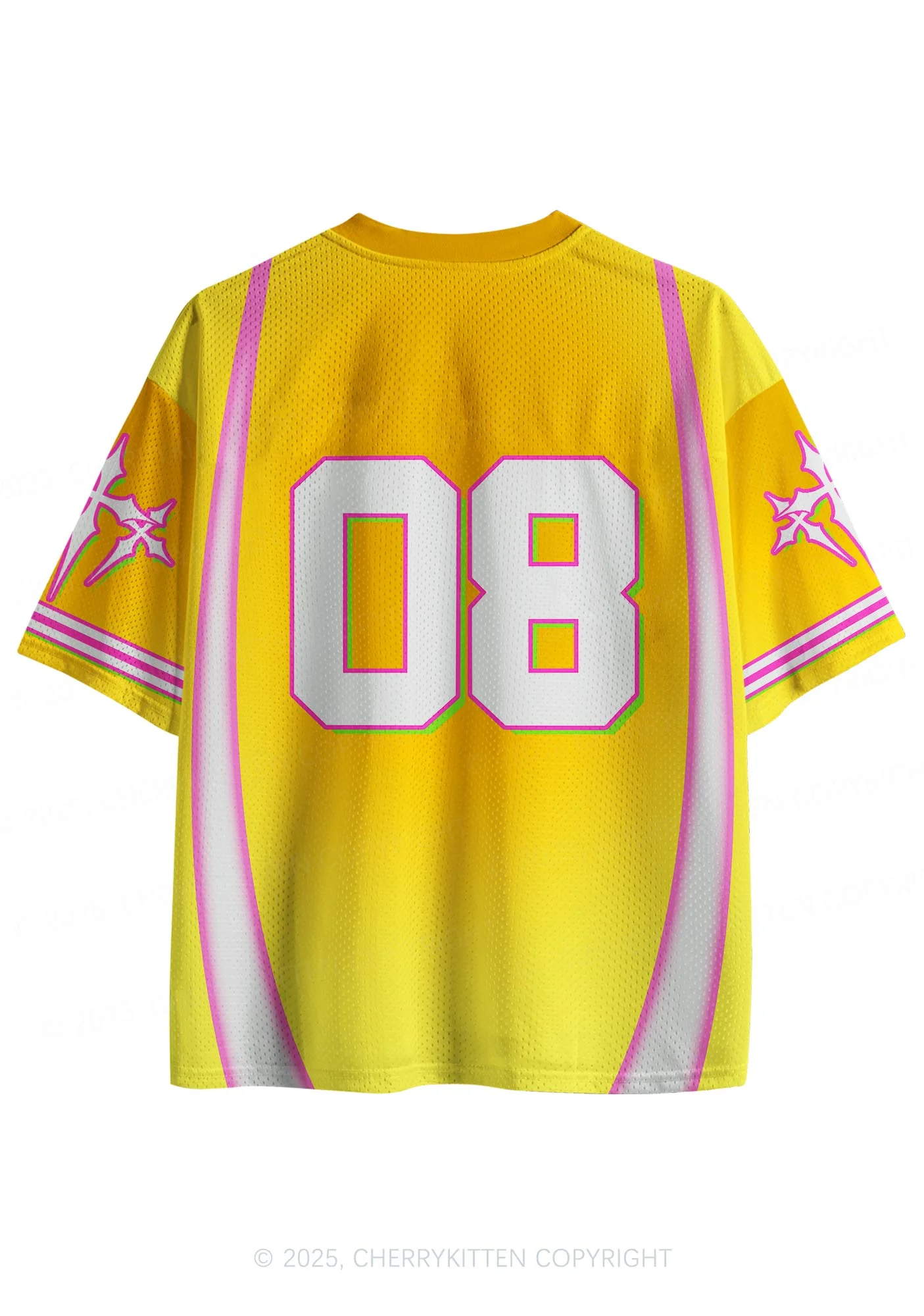 Custom Sunny Yellow Cxxt Star Y2K Sport Jersey Shirts Cherrykitten - Image 2