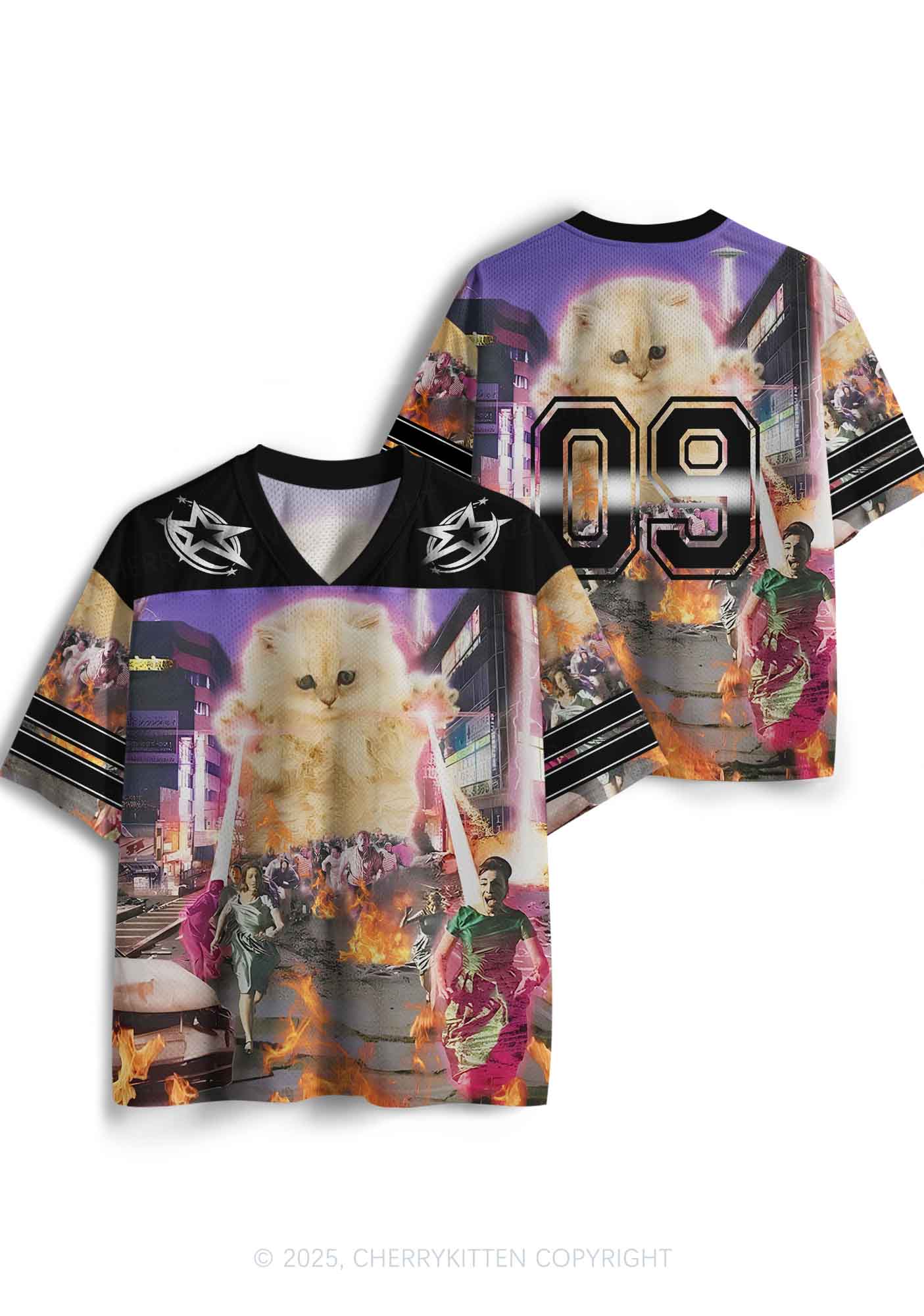 Custom Super Power Kitten Y2K Sport Jersey Shirts Cherrykitten - Image 3