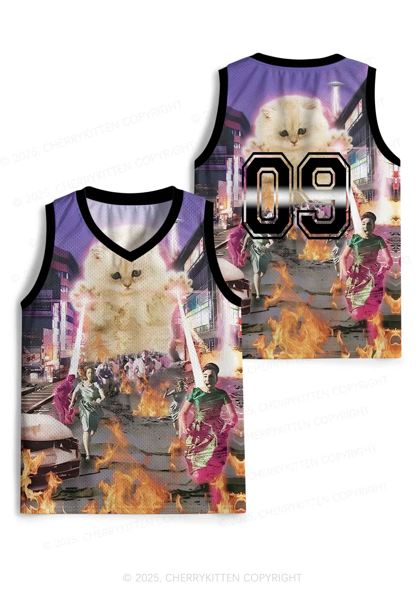 Custom Super Power Kitten Y2K Sport Jersey Tank Cherrykitten - Image 3