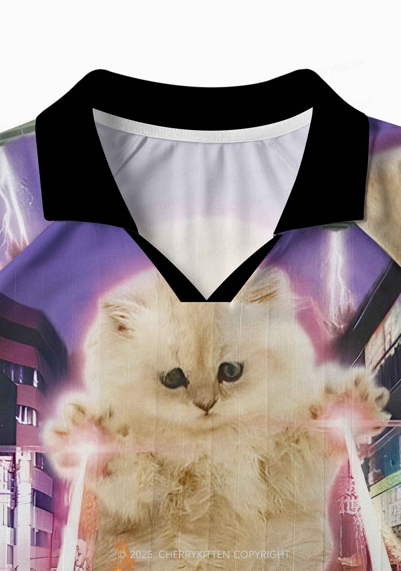Custom Super Power Kitten Y2K Sport Long Sleeve Jersey Shirts Cherrykitten - Image 3