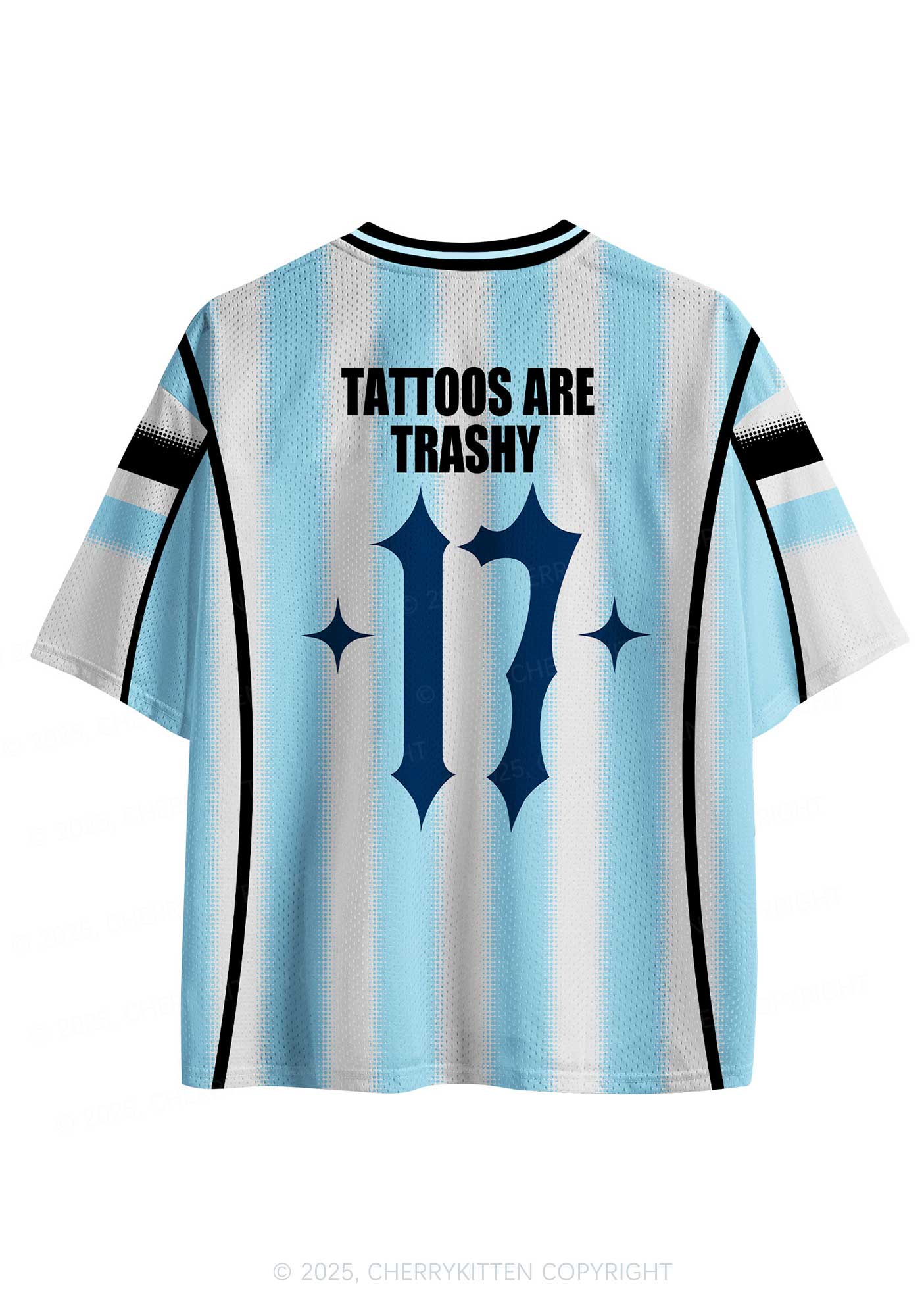 Custom Tattoos Are Trashy Y2K Sport Jersey Shirts Cherrykitten - Image 2