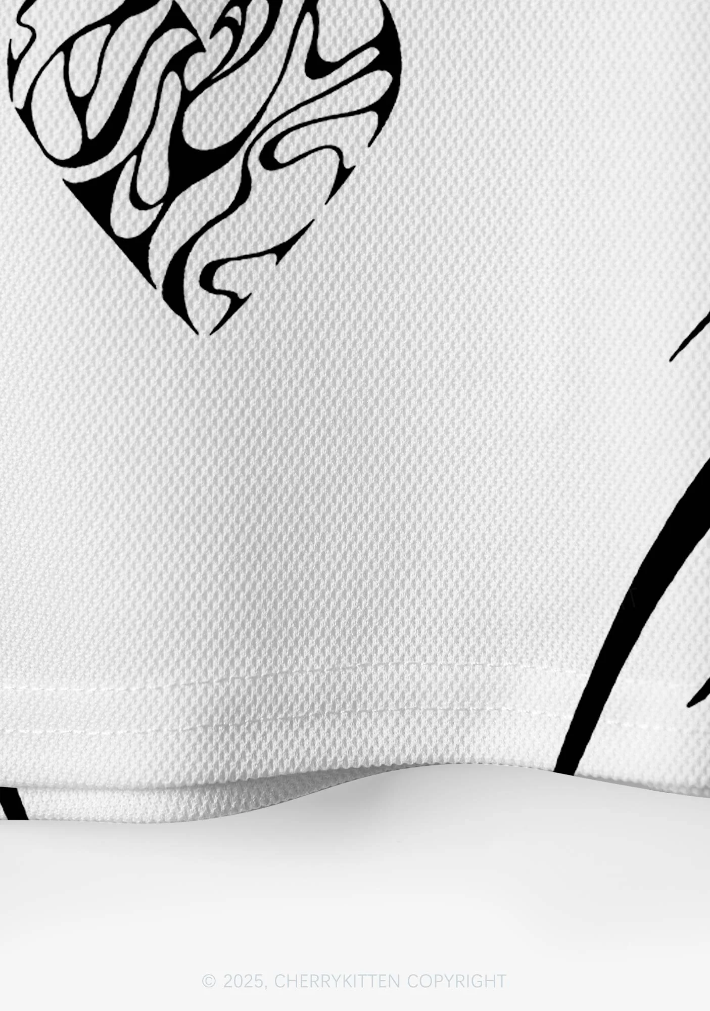 Custom Team Gothic Heart Y2K Crop Sport Jersey Shirts Cherrykitten - Image 5