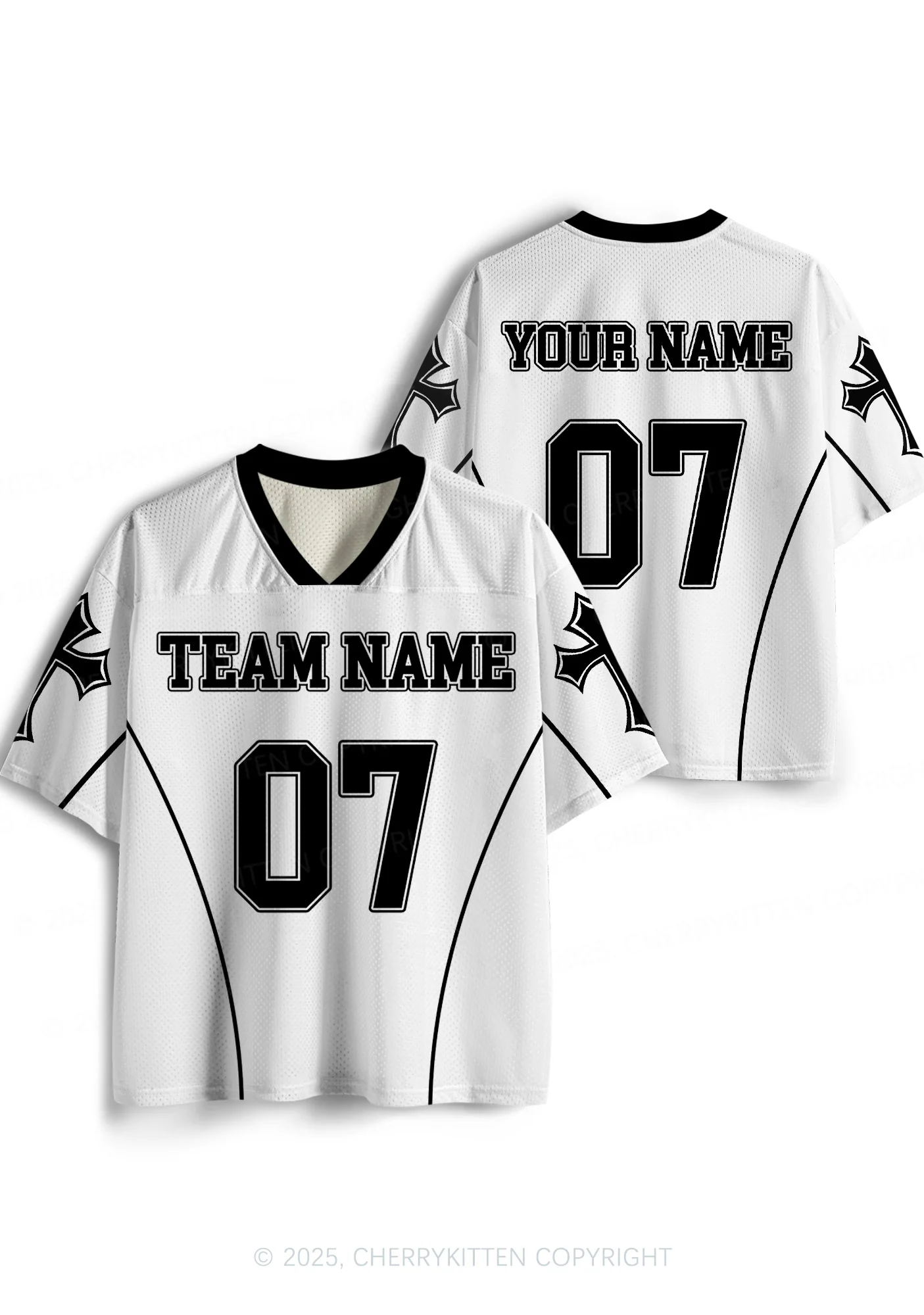 Custom Team Name Y2K Sport Jersey Shirts Cherrykitten - Image 4