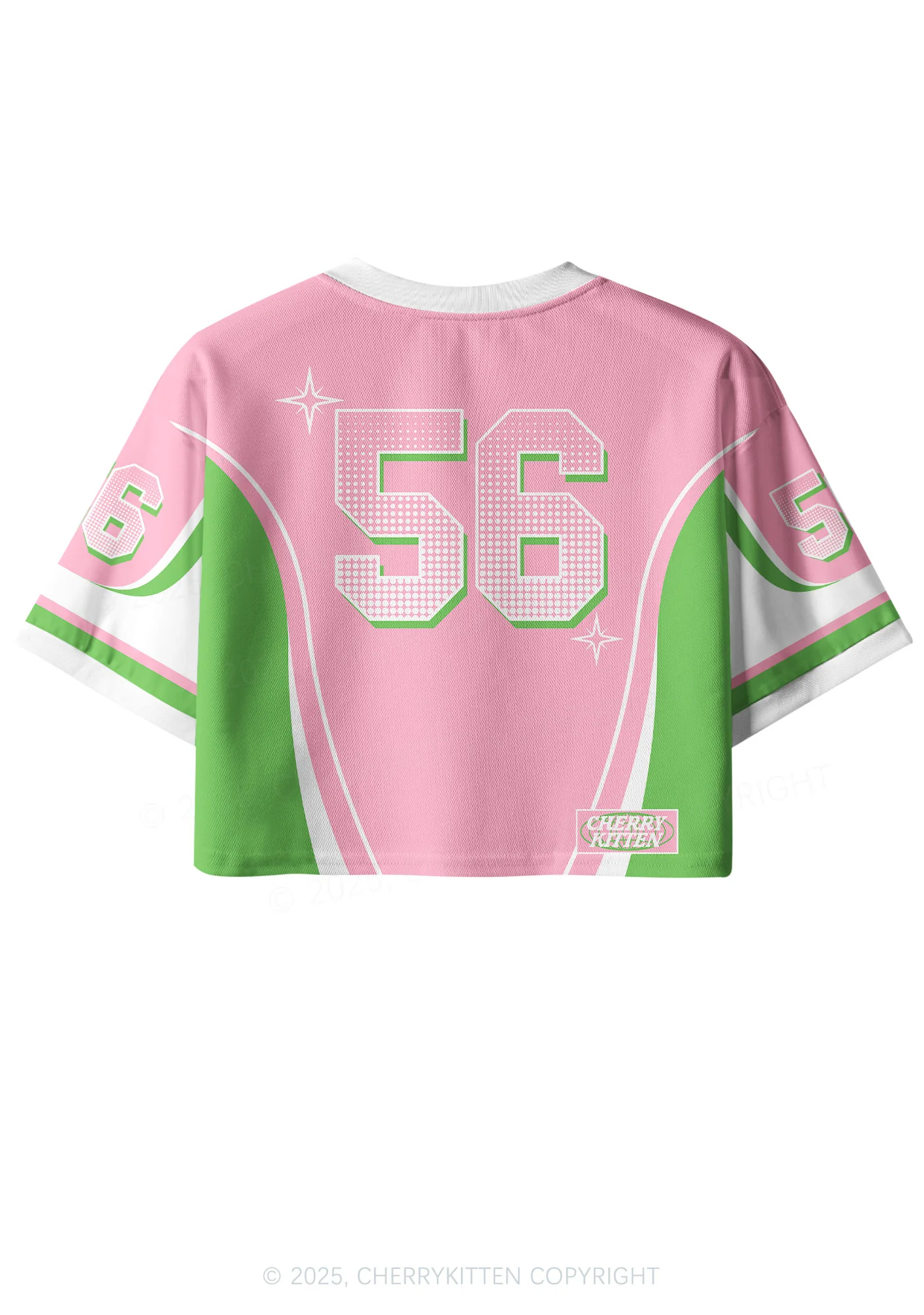 Custom?Team Pink Mint Heart Y2K Crop Sport Jersey Shirts Cherrykitten - Image 2