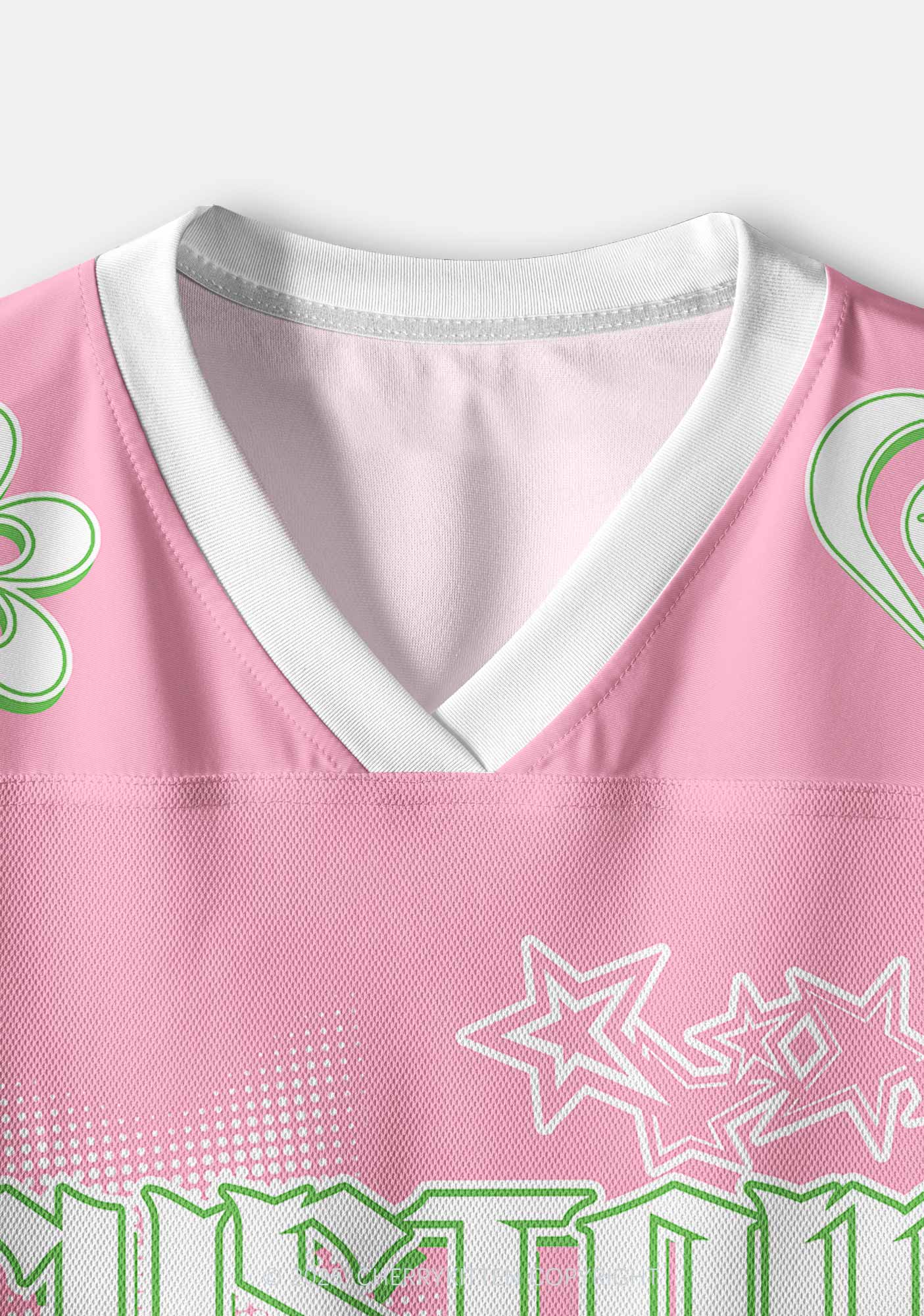 Custom?Team Pink Mint Heart Y2K Crop Sport Jersey Shirts Cherrykitten - Image 4