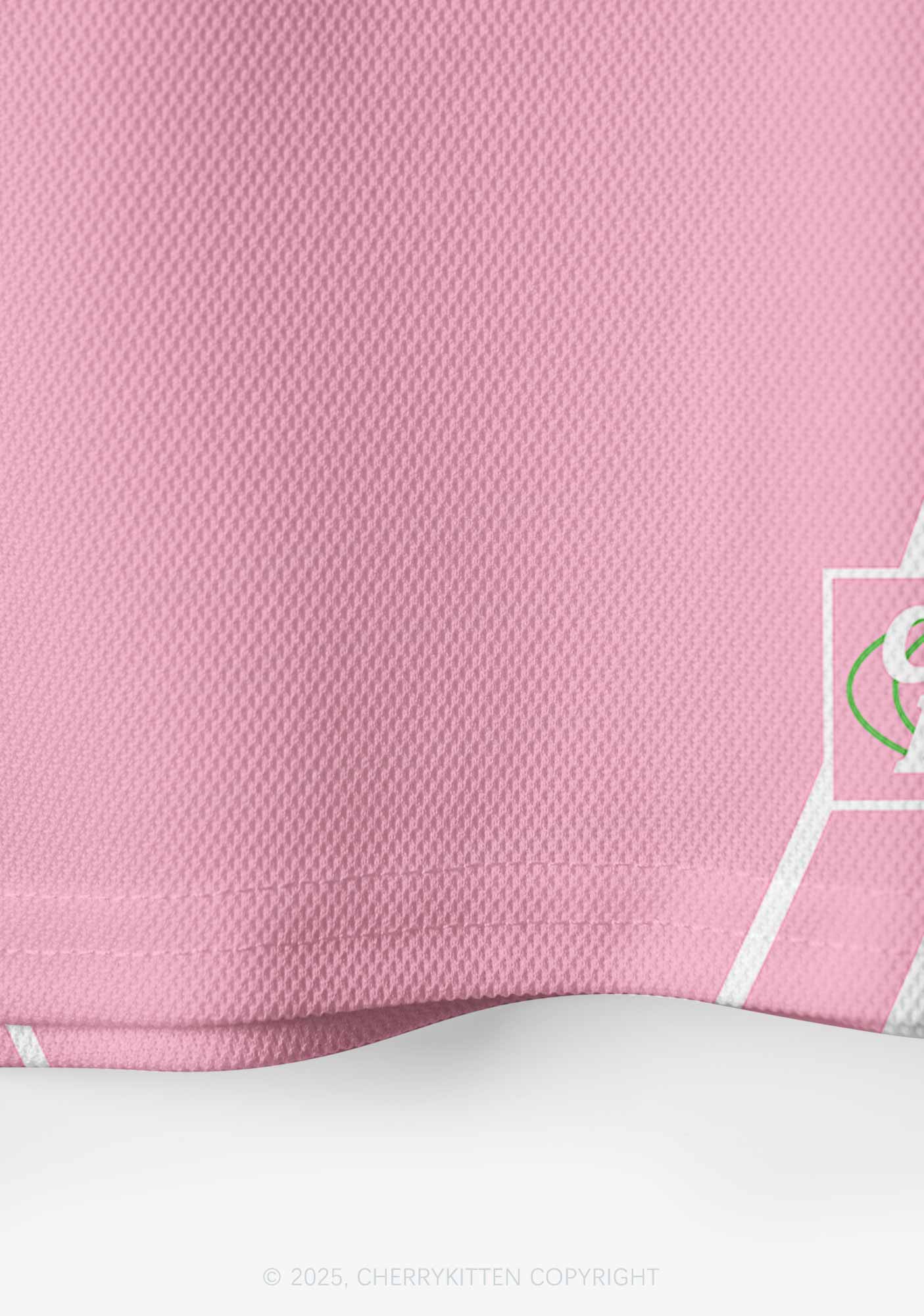 Custom?Team Pink Mint Heart Y2K Crop Sport Jersey Shirts Cherrykitten - Image 5