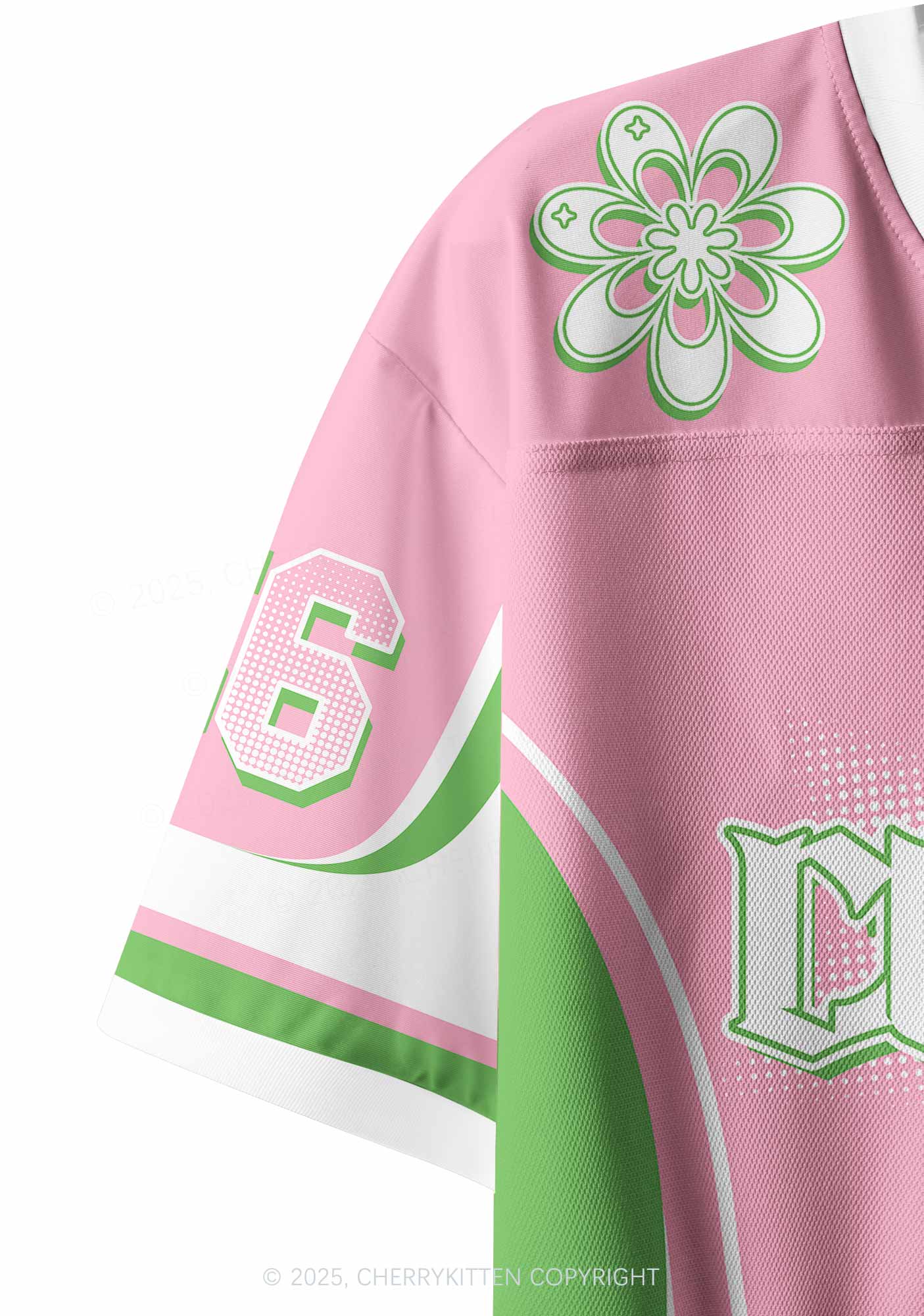 Custom?Team Pink Mint Heart Y2K Crop Sport Jersey Shirts Cherrykitten - Image 6