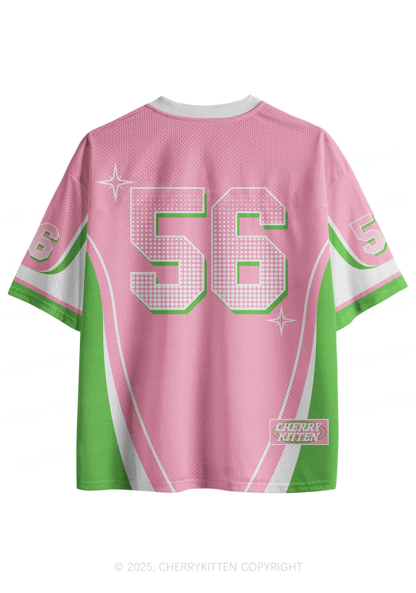 Custom Team Pink Mint Heart Y2K Sport Jersey Shirts Cherrykitten - Image 2