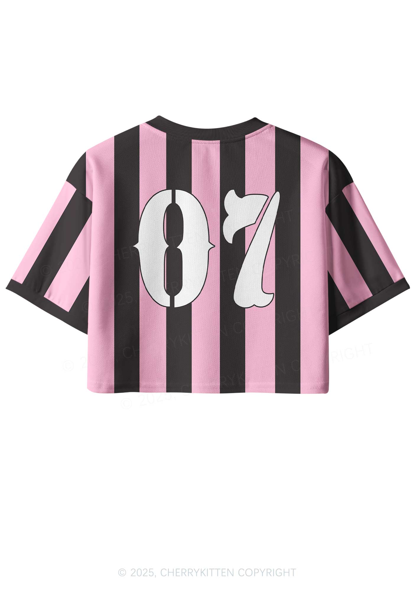 Custom Team Stripe Y2K Crop Sport Jersey Shirts Cherrykitten - Image 2