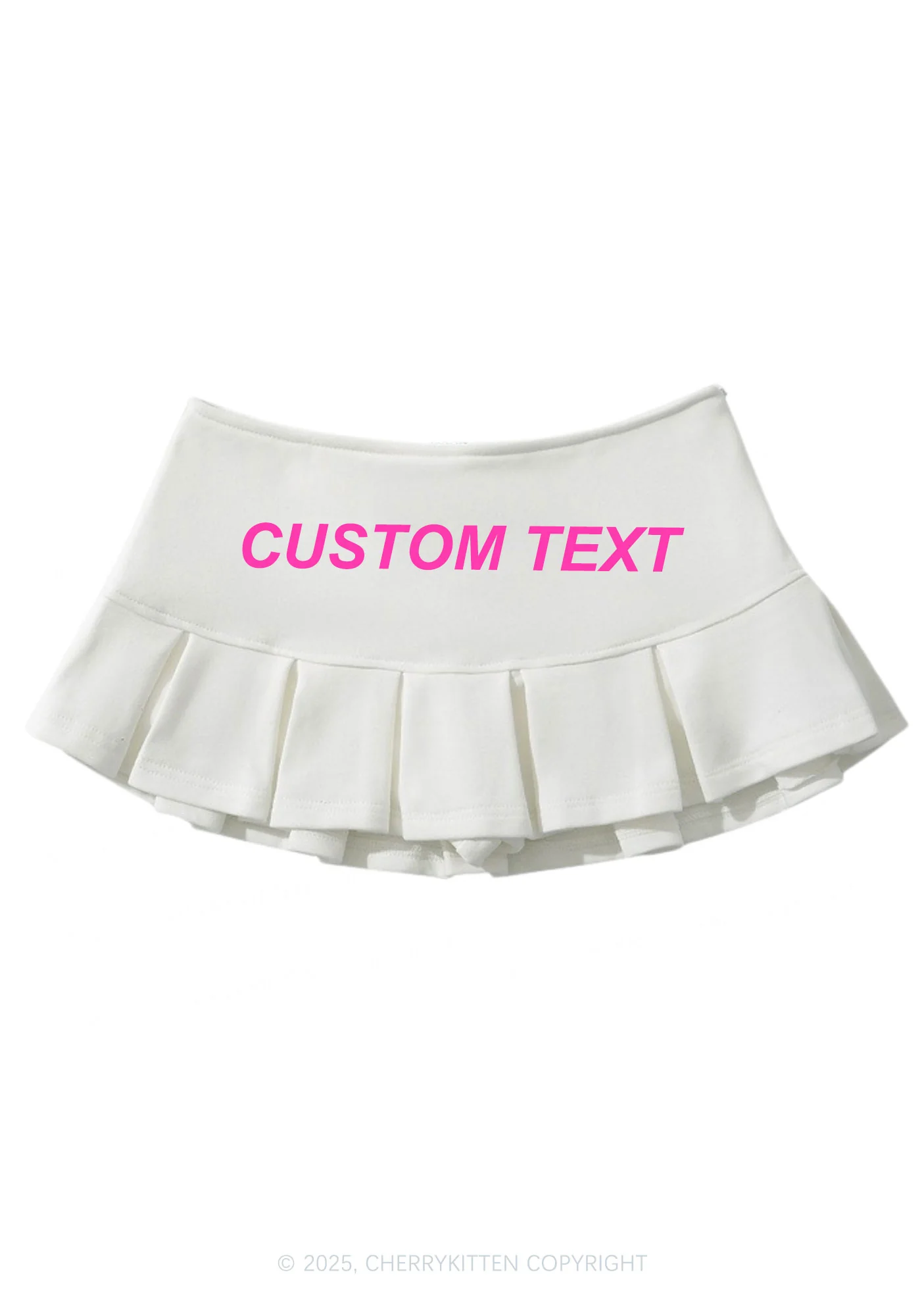 Custom Text Valentine's Day Y2K Mini Pleated Skirts Cherrykitten - Image 5