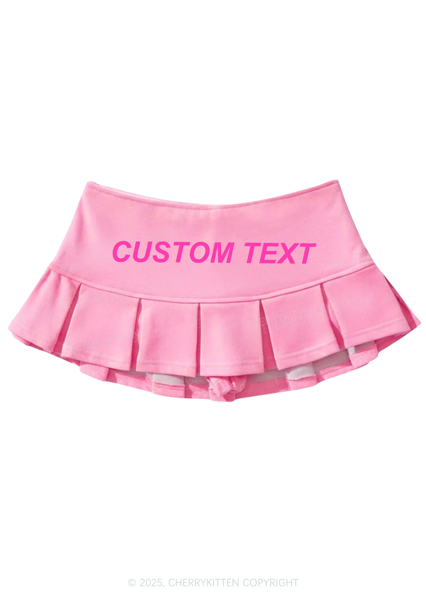 Custom Text Valentine's Day Y2K Mini Pleated Skirts Cherrykitten - Image 6