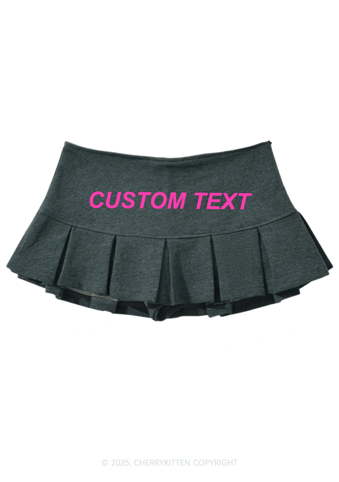 Custom Text Valentine's Day Y2K Mini Pleated Skirts Cherrykitten - Image 8