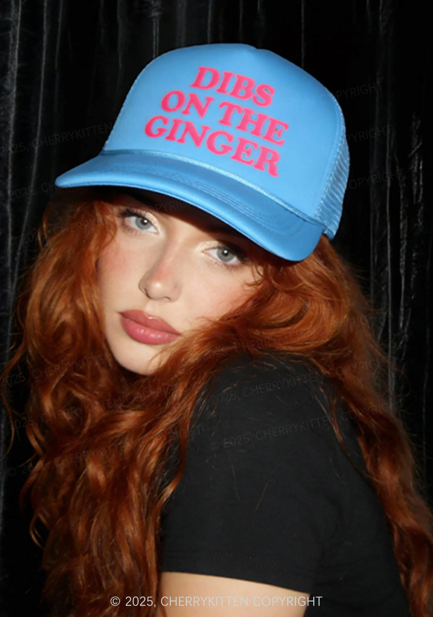 Custom Text Y2K Trucker Hat Cherrykitten - Image 2