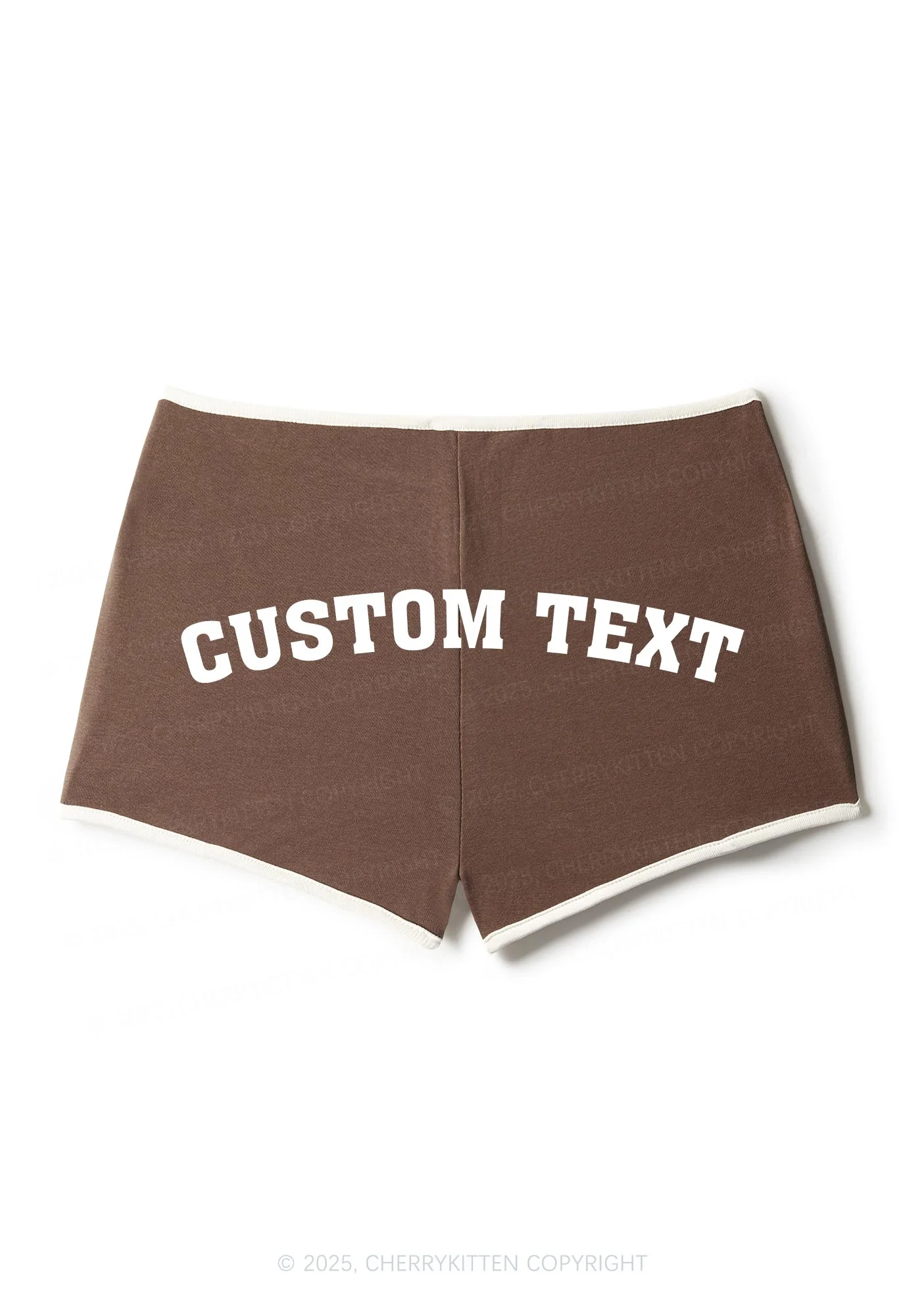 Custom Text Y2K Contrast Mini Shorts Cherrykitten - Image 3
