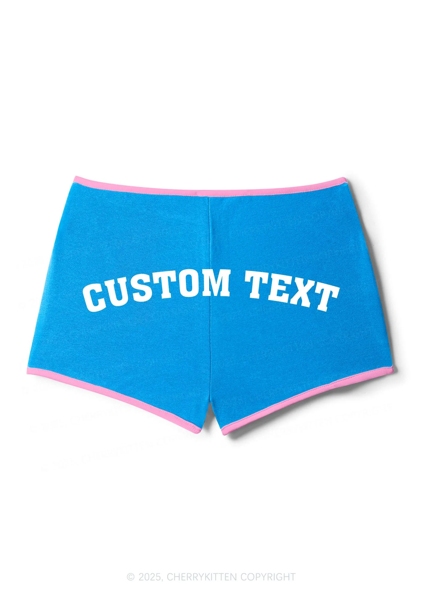 Custom Text Y2K Contrast Mini Shorts Cherrykitten - Image 4