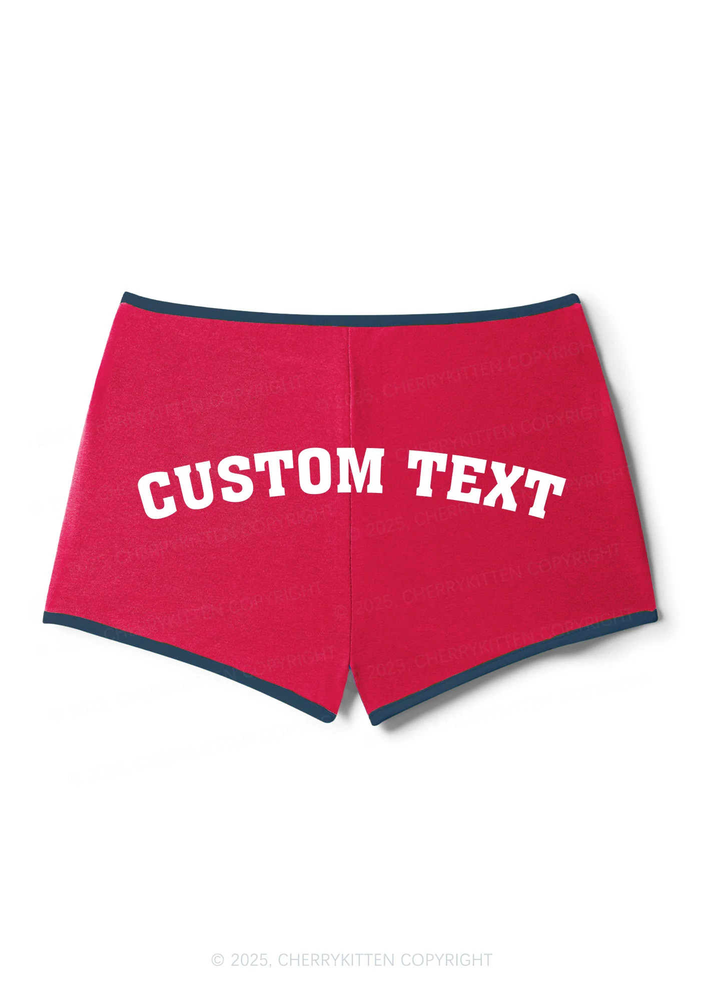 Custom Text Y2K Contrast Mini Shorts Cherrykitten - Image 5
