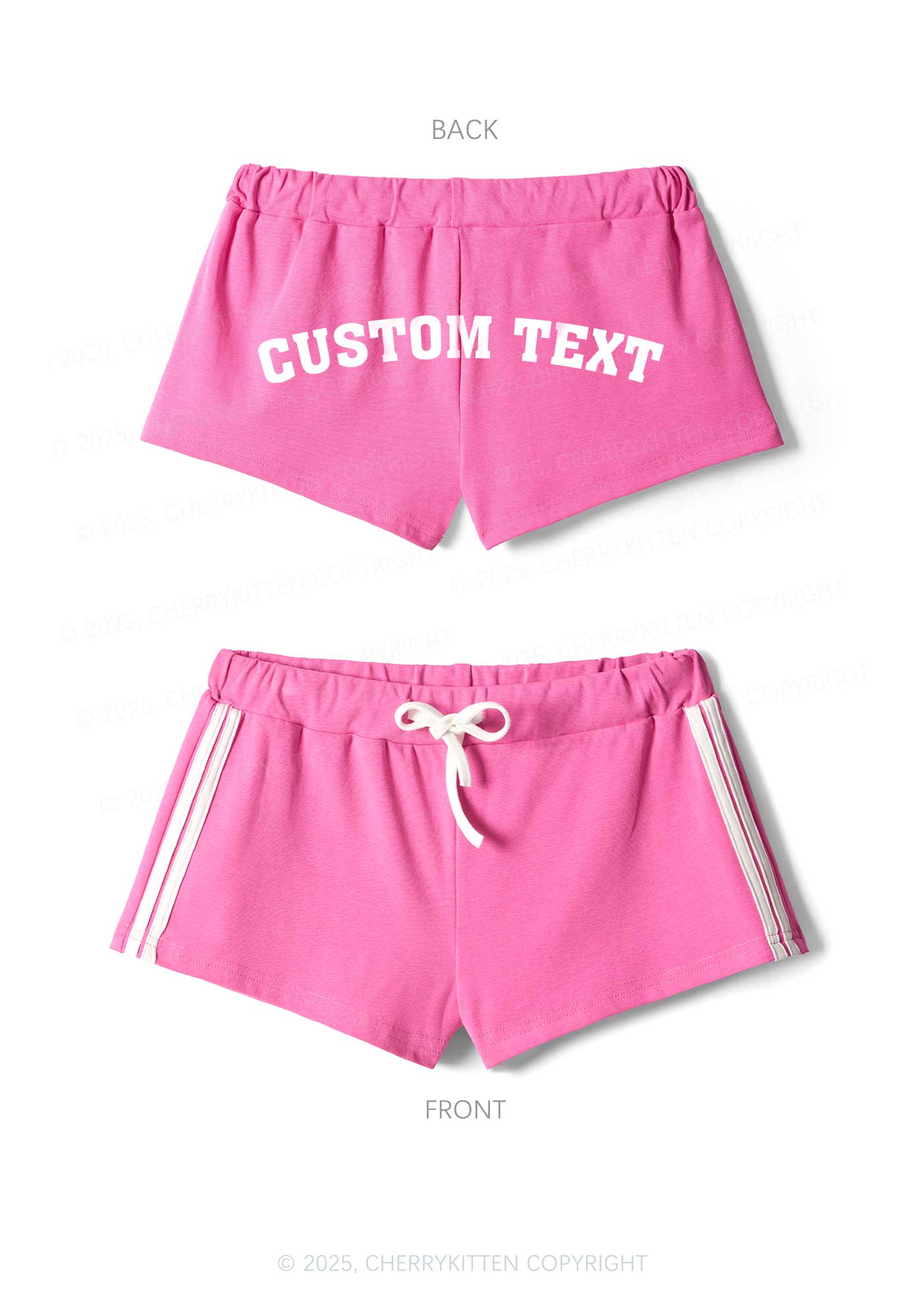 Custom Text Y2K Drawstring Mini Shorts Cherrykitten - Image 5