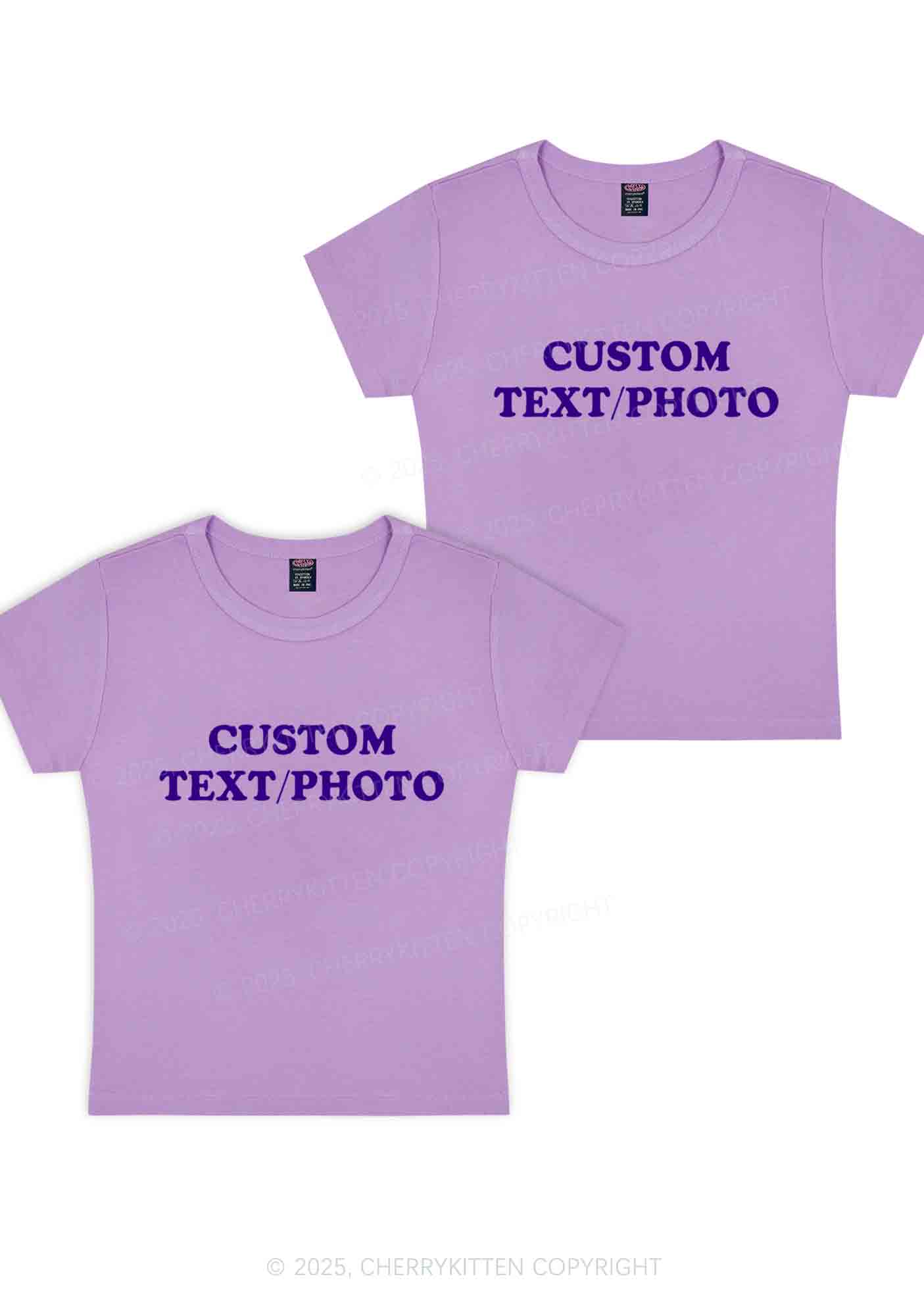 Custom Text Y2K Valentine's Day Baby Tee Cherrykitten - Image 10