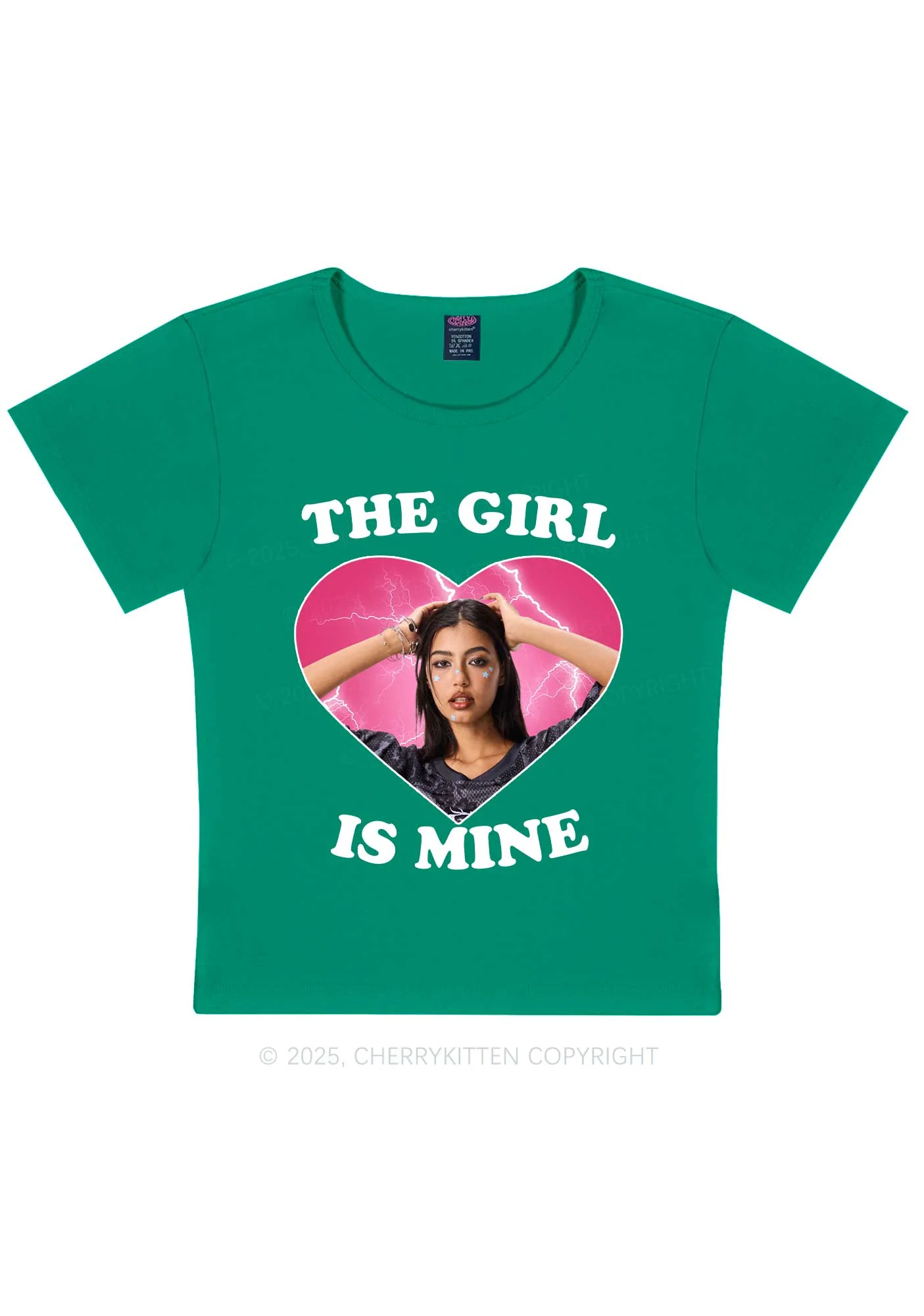 Custom The Boy Is Mine Y2K Baby Tee Cherrykitten - Image 12