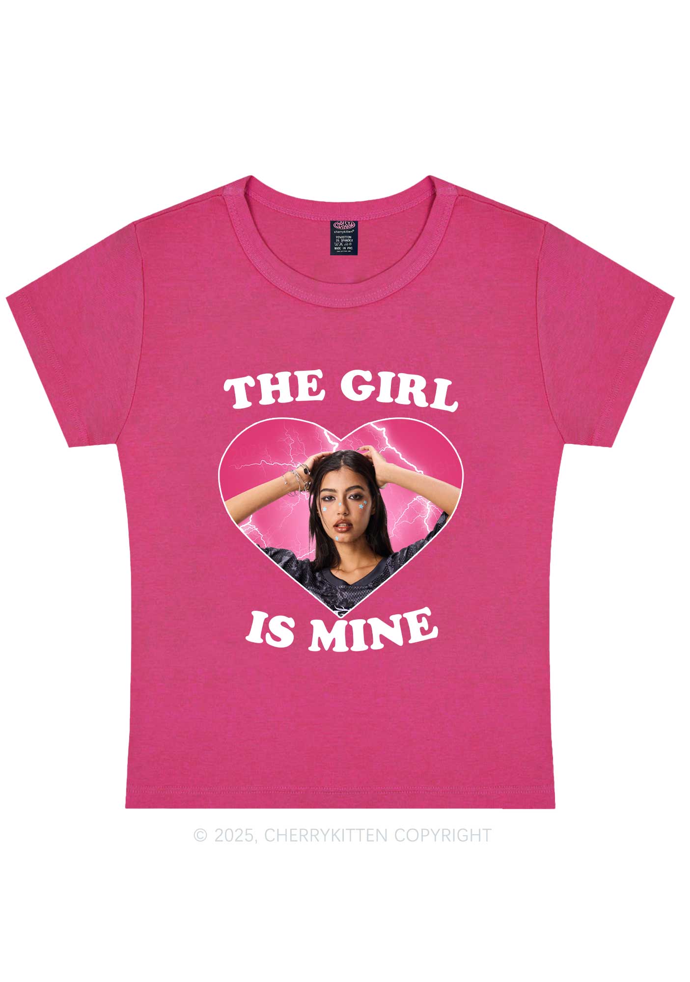 Custom The Boy Is Mine Y2K Baby Tee Cherrykitten - Image 4